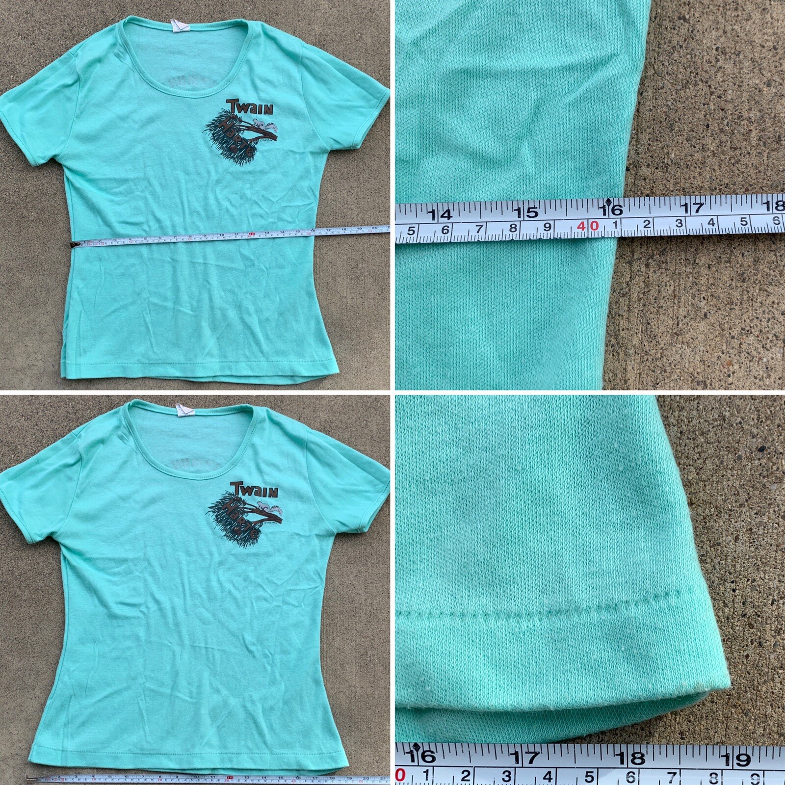 Vintage Twain Harte Chipmunk T Shirt Roach Iron On Back Fun Tees Size XL Ladies