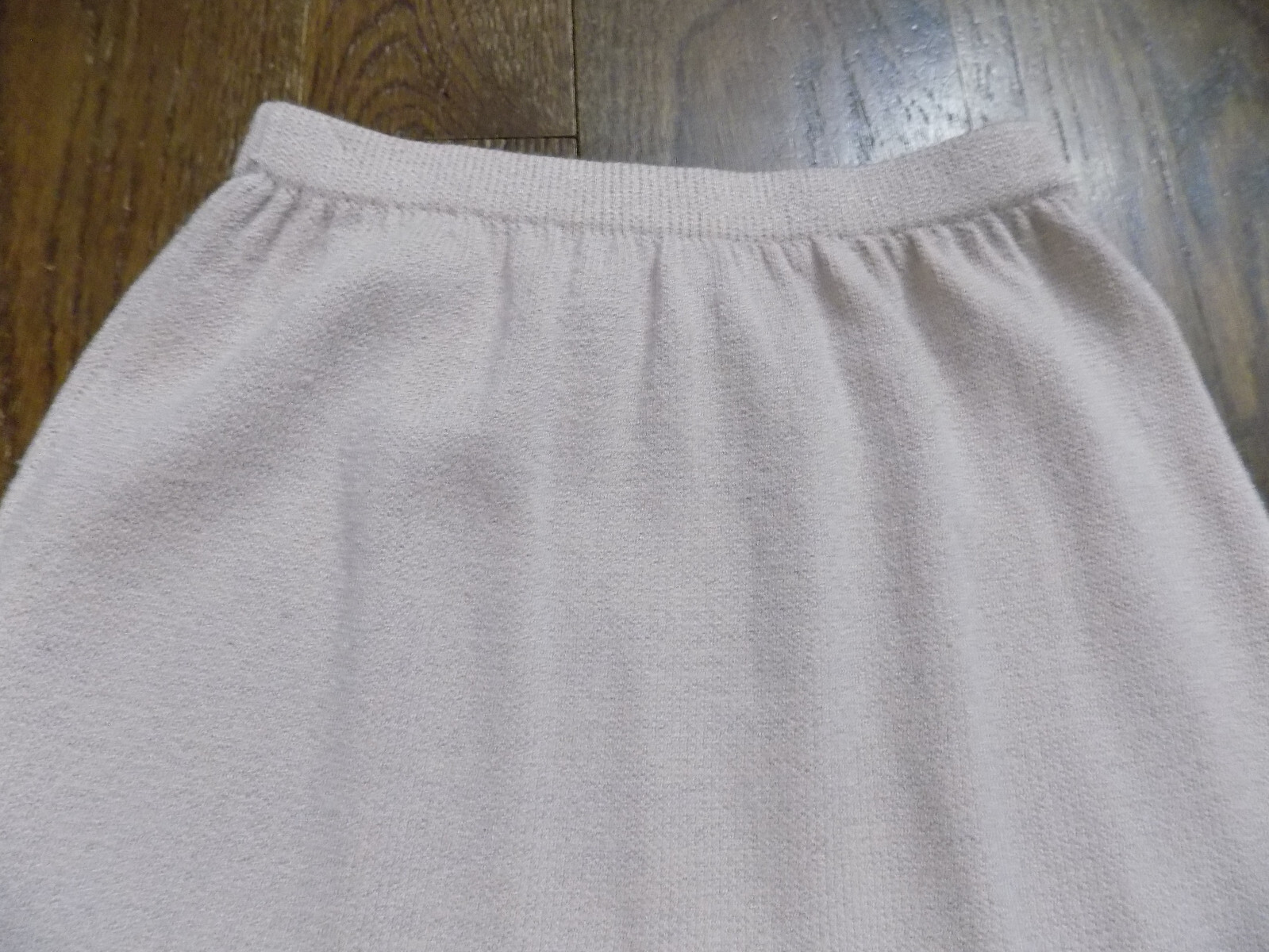 Vtg Dana Hogan Crochet Knit 2 pc Set Mock neck Sweater & 24″ W Skirt Lilac FAB!