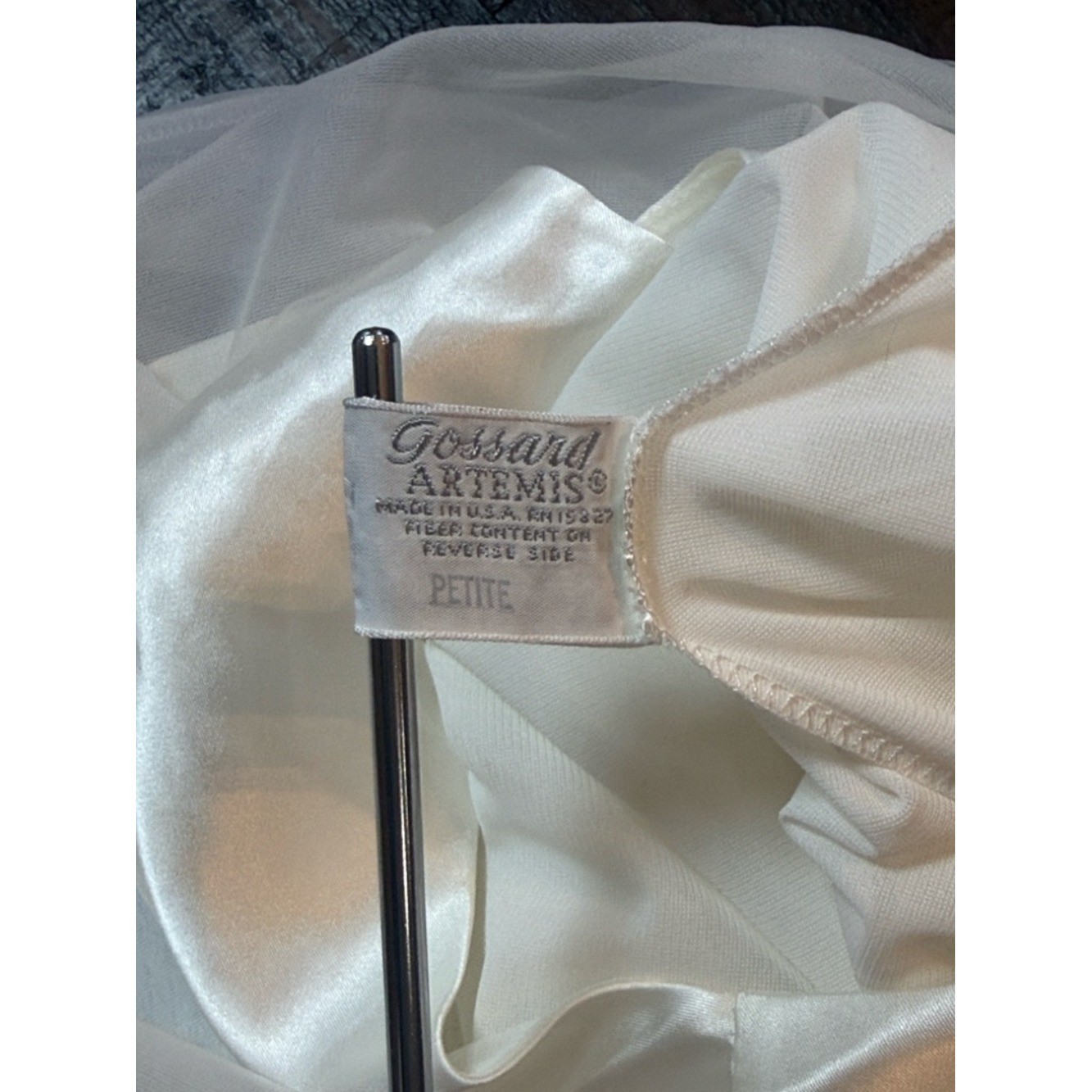 Vintage Gossard Artemis Bridal Nightgown White Sheer Lace Maxi S/M Petite