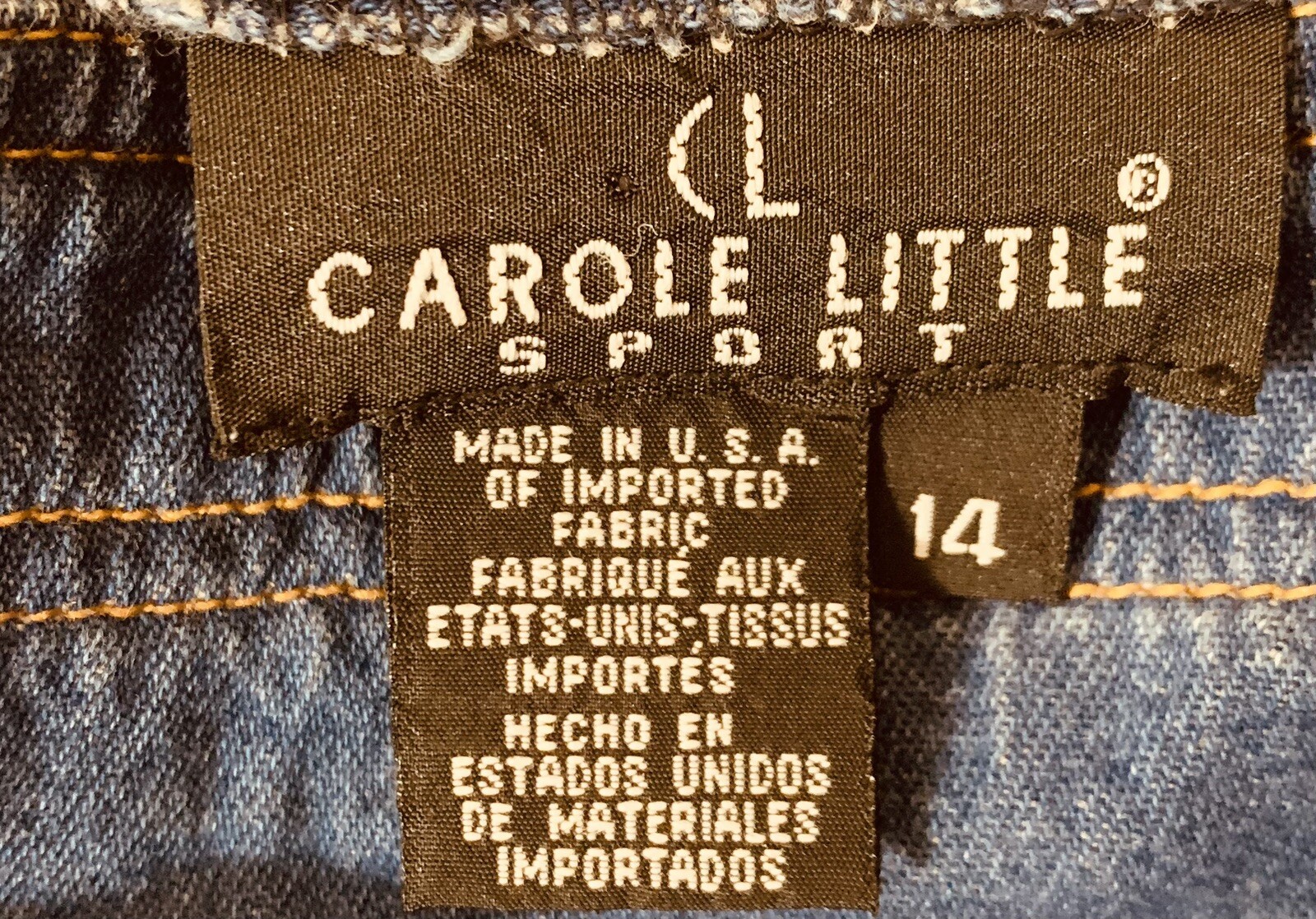 Vintage CL Carole Little Sport Maxi Jumper Dress With Suspenders Size 14