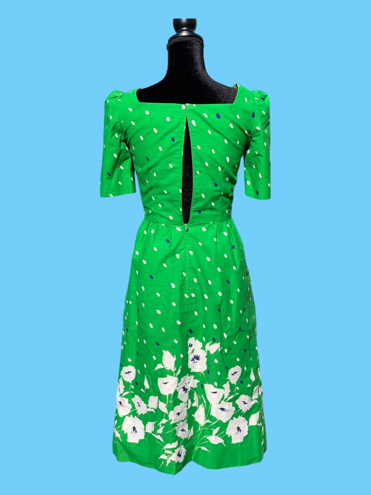 1970’s POSH by Jay Anderson True Vintage Green Cotton Dress
