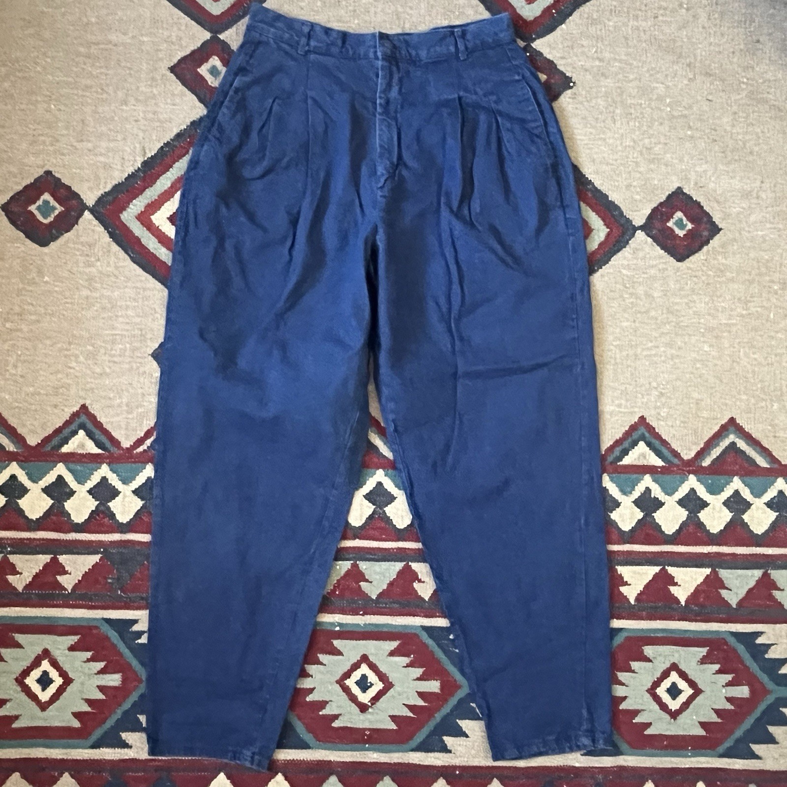 Vintage Levi’s 12 Group Pleated Denim Chinos Womens Size 31×29 Loose Fit Jeans