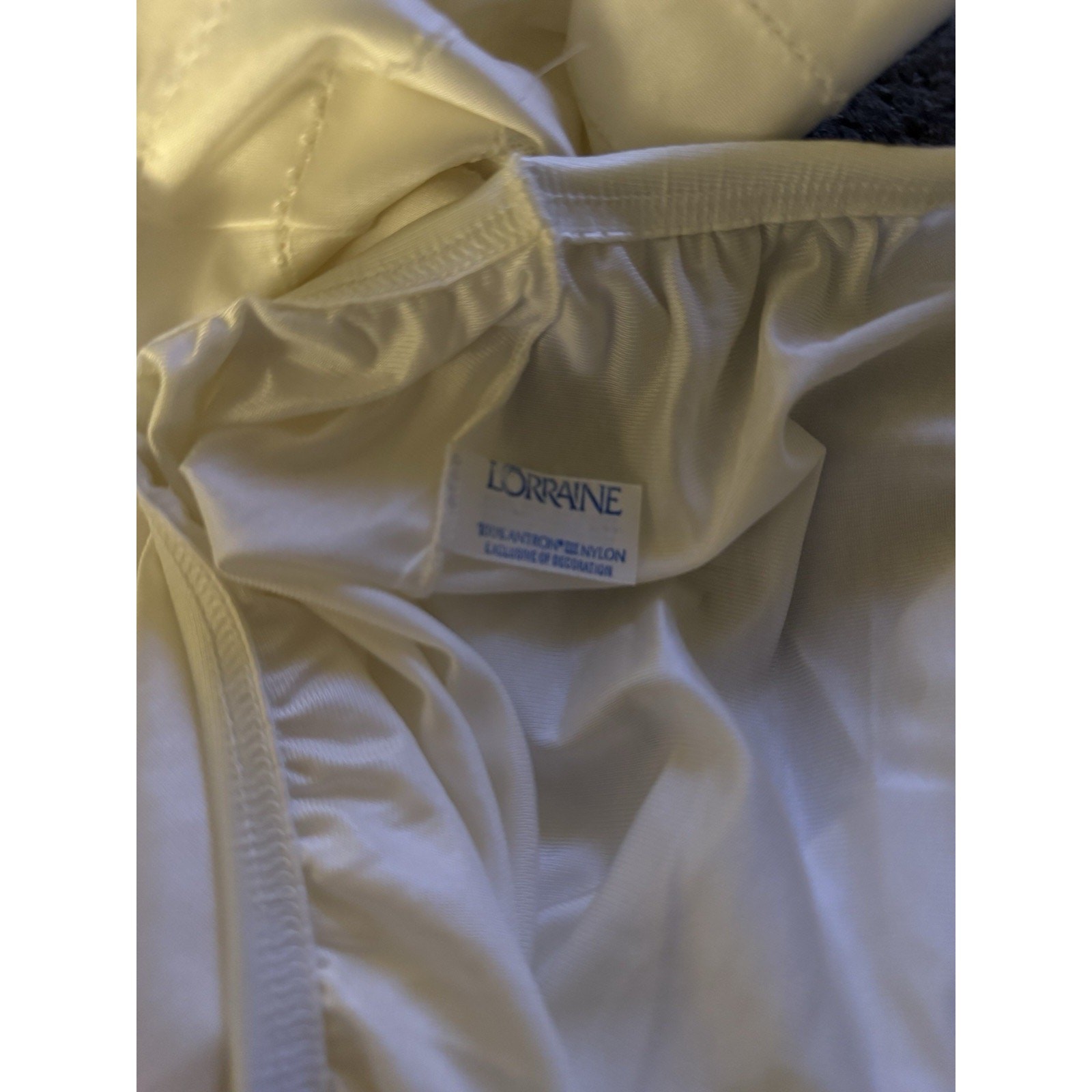 Vintage Lorraine Womens Cream Half Slip 100% Antron Nylon Sz Med Tall 28” Long