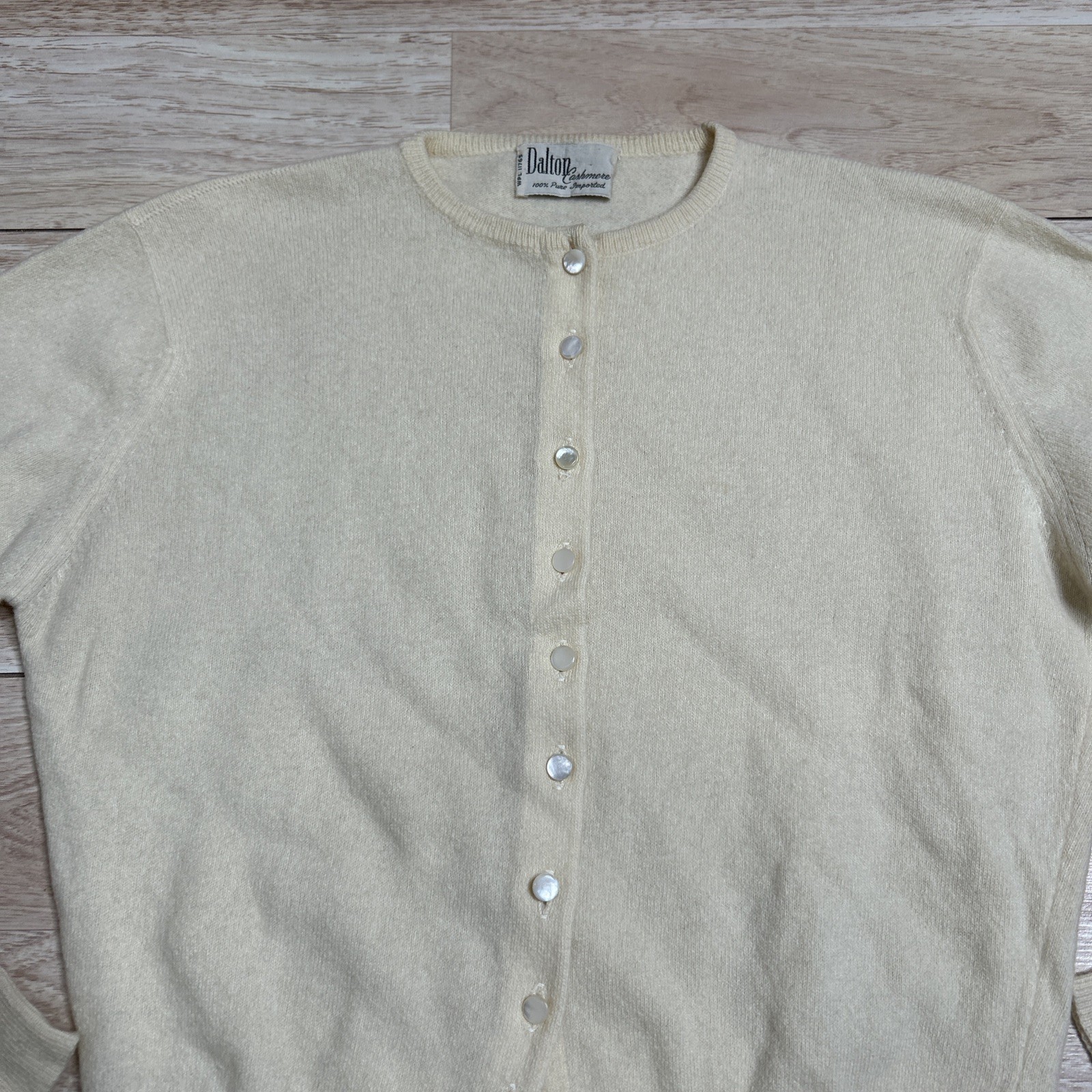 Vintage 50s Dalton 100% Virgin Cashmere Cardigan Sweater Womens WPL11765 Small