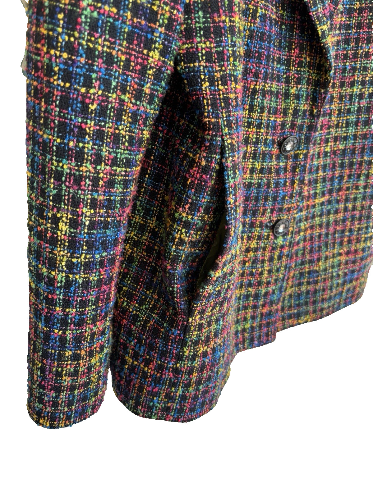 Vintage Criscione New York Multicolor Tweed Blazer Jacket Women M