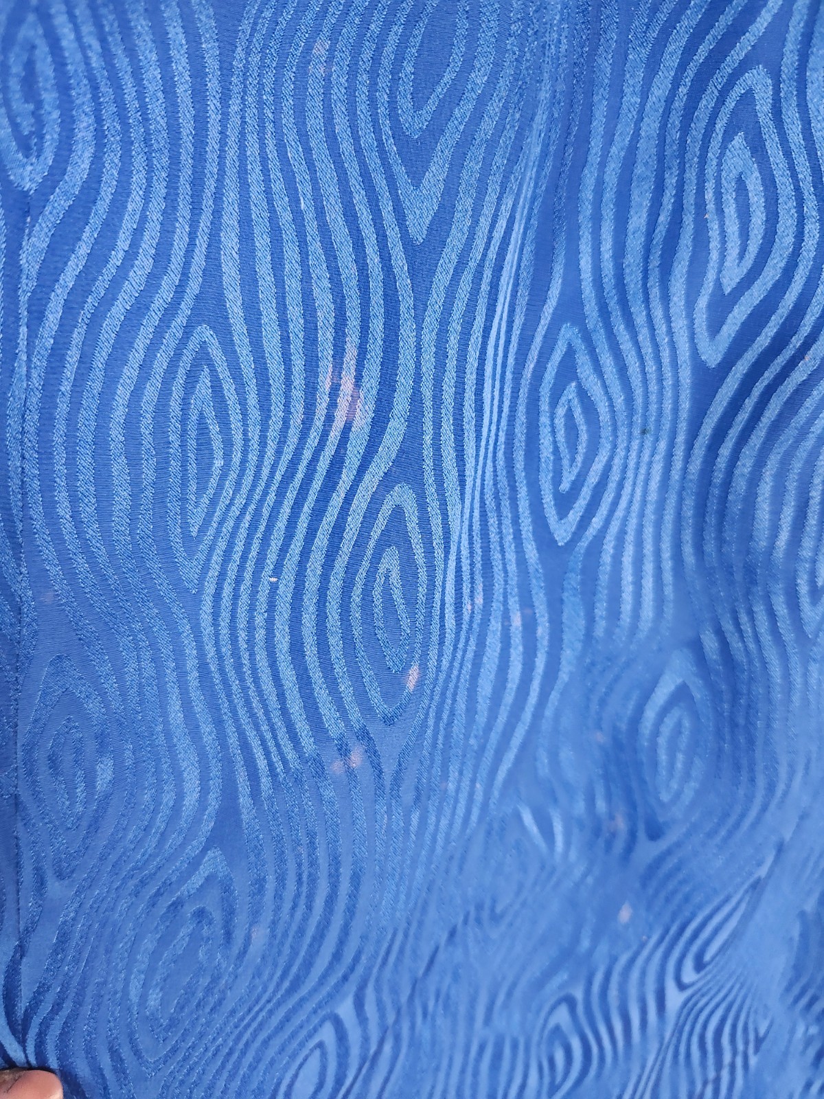 Vintage Maggy London by Jeannene Booher 100% Silk 2-Pc Skirt Set Blue Moire Sz 4