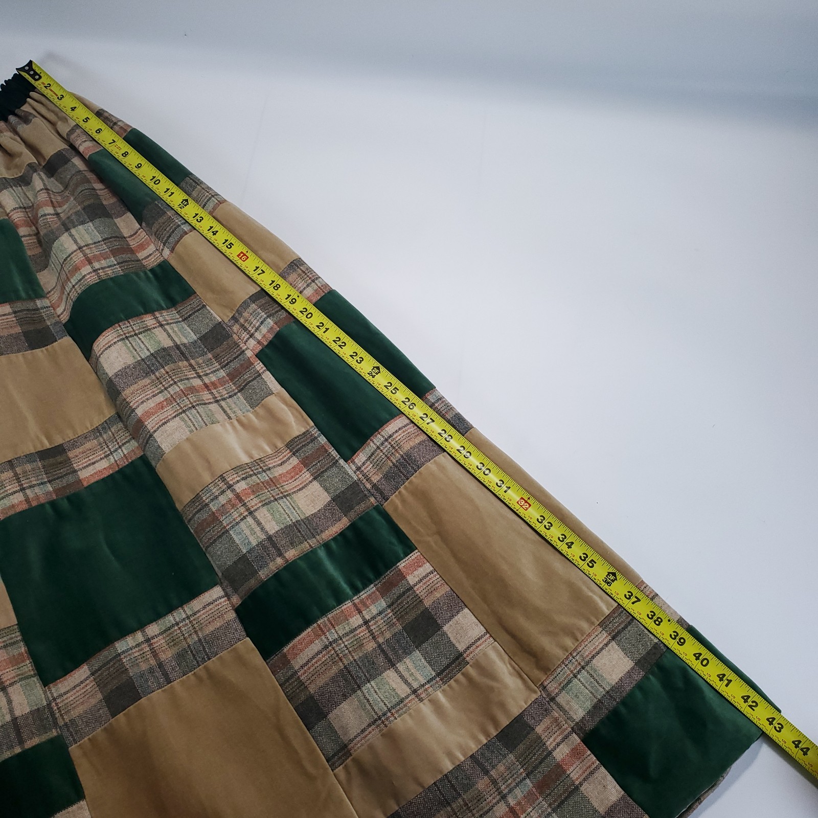 Vintage Mr. Hank Patchwork Mixed Fabric Long Skirt