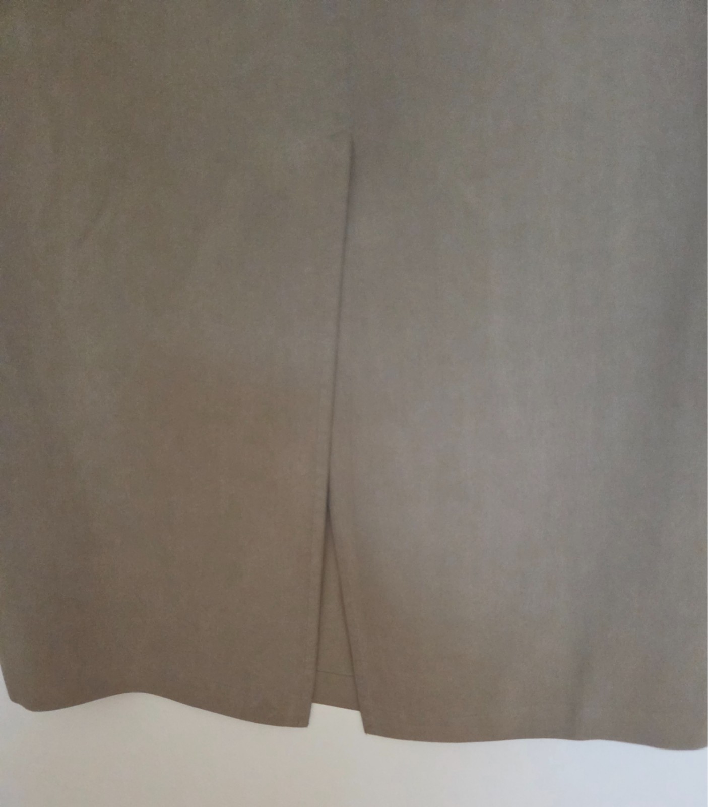 Vintage Carole Little Maxi Khaki Green Silk Cargo Skirt with adjustable waist