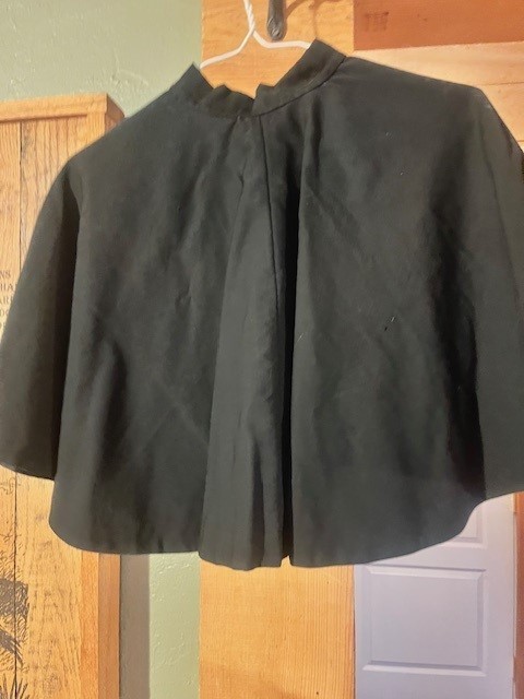 Victorian Era Caplet cotton Black Small / Med