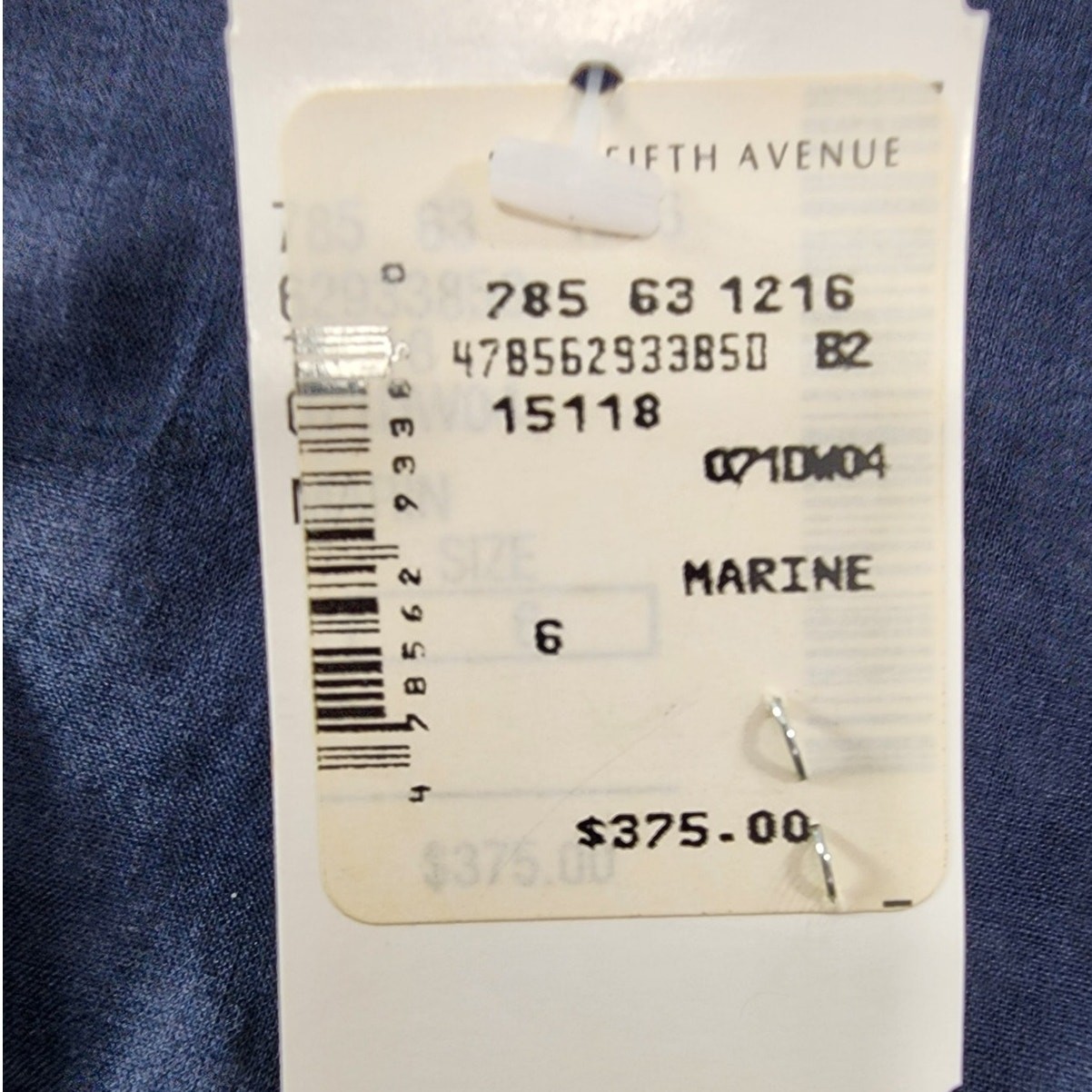 NEW Vintage Catherine Malandrino Dress Womens 6 Blue Square Neck Puff Sleeve