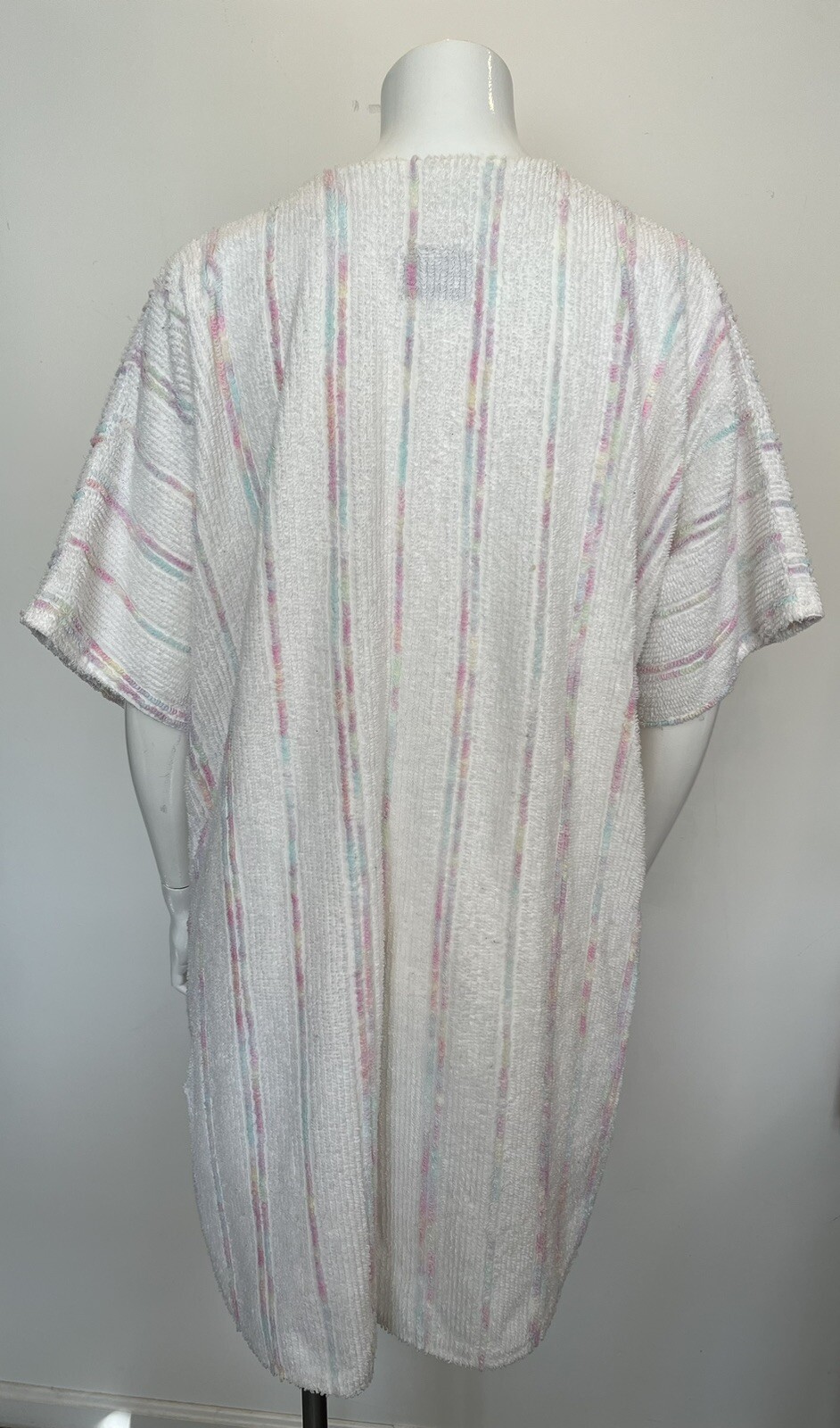 Vintage Terry Cloth Chenille Dress Beach Cover Up 60s Mod USA Made CrownTuft M