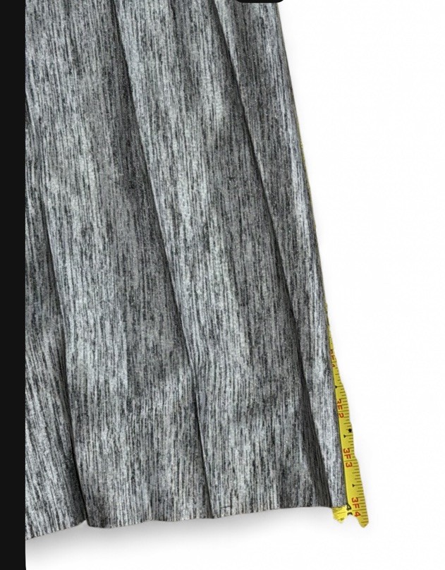 Topshop Gray Heather Mock Neck Puff Sleeve Pleated A-Line Maxi Dress 2