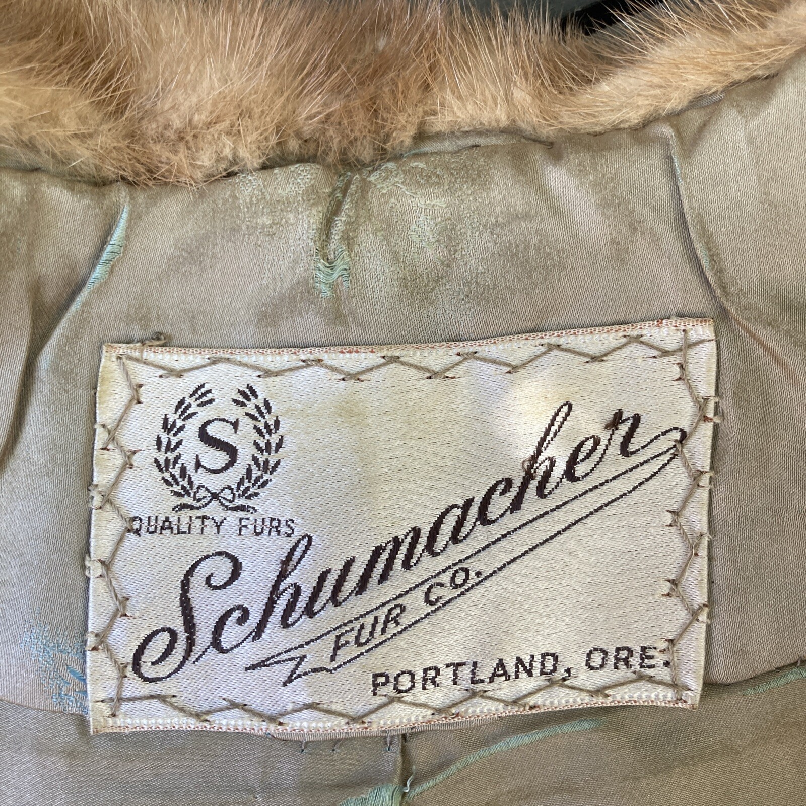 Vintage Schumacher Fur Mutation Mink Stole Shawl Wrap Brown Autumn Haze Women’s