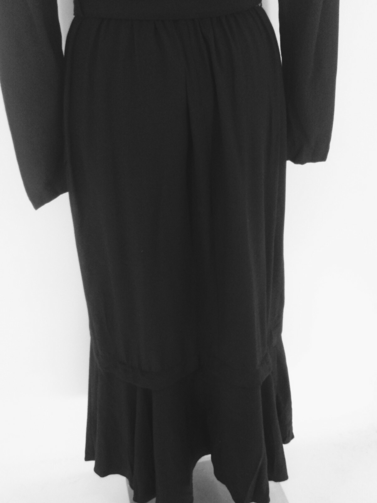 Vintage Black Prairie Dress by Choon California Puff Sleeves Made In the USA