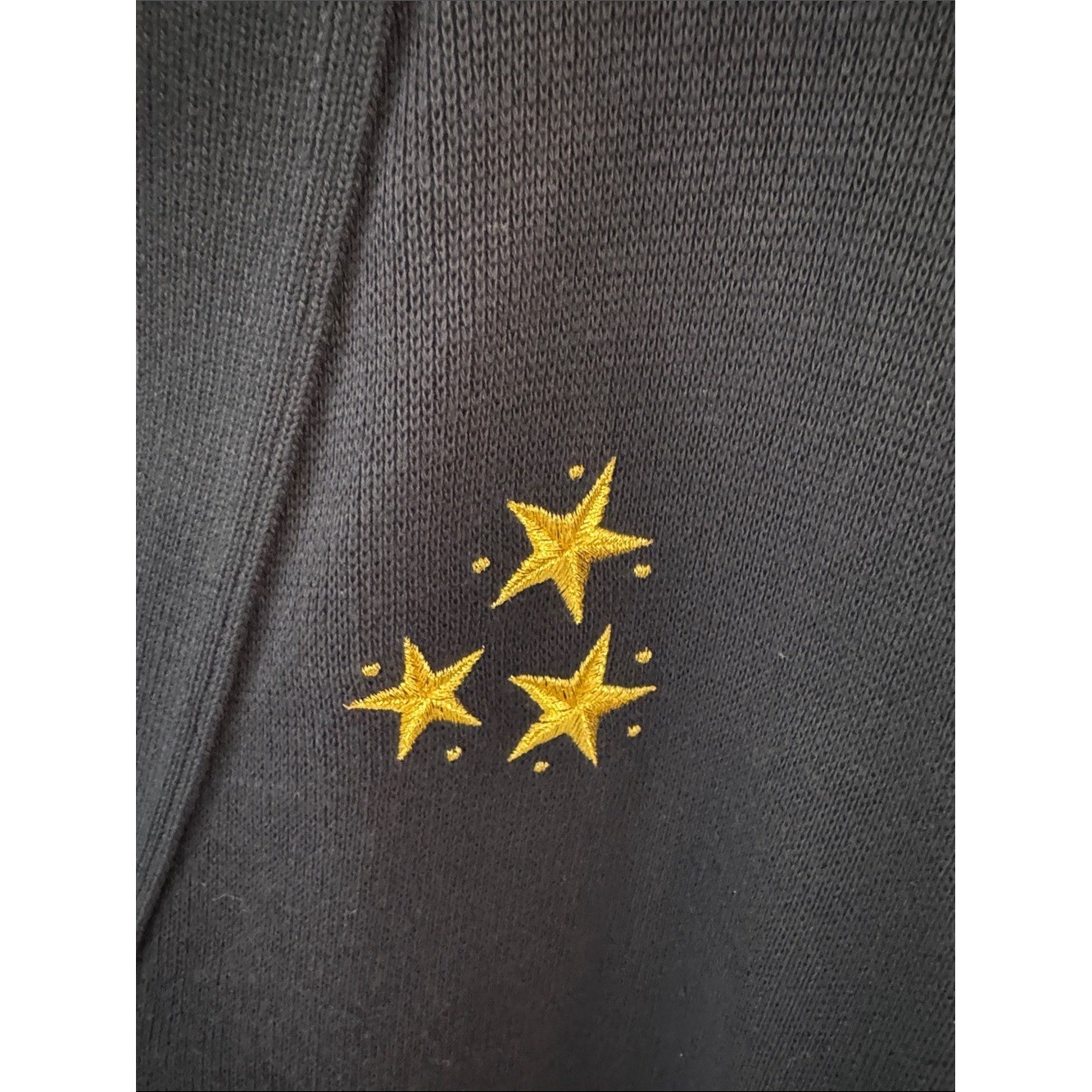Vintage Bay Point Thread Navy Nautical Cardigan Gold Buttons Stars XL USA