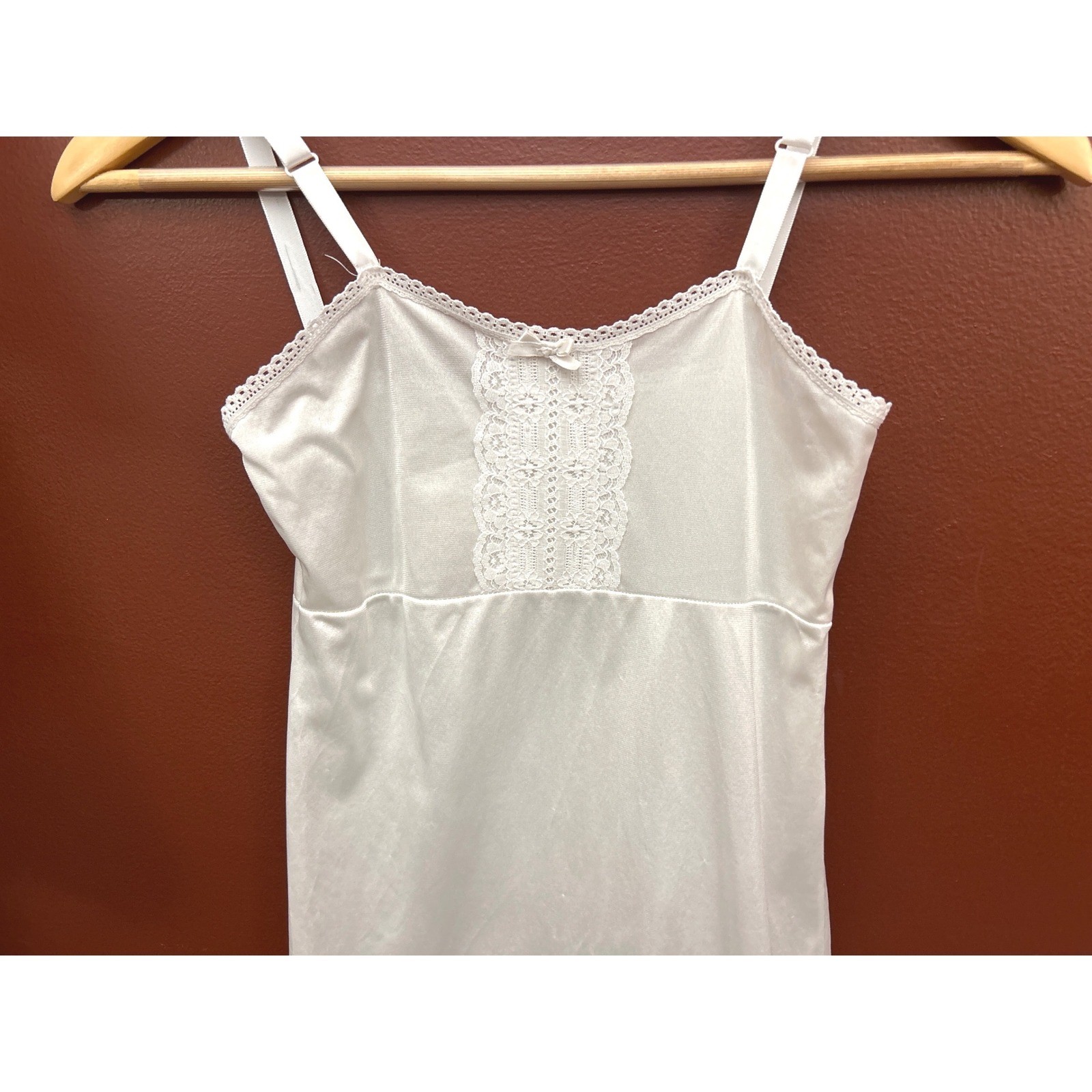 Vintage Romantic White Satin Camisole Coquette Balletcore Angelcore Lingerie Top