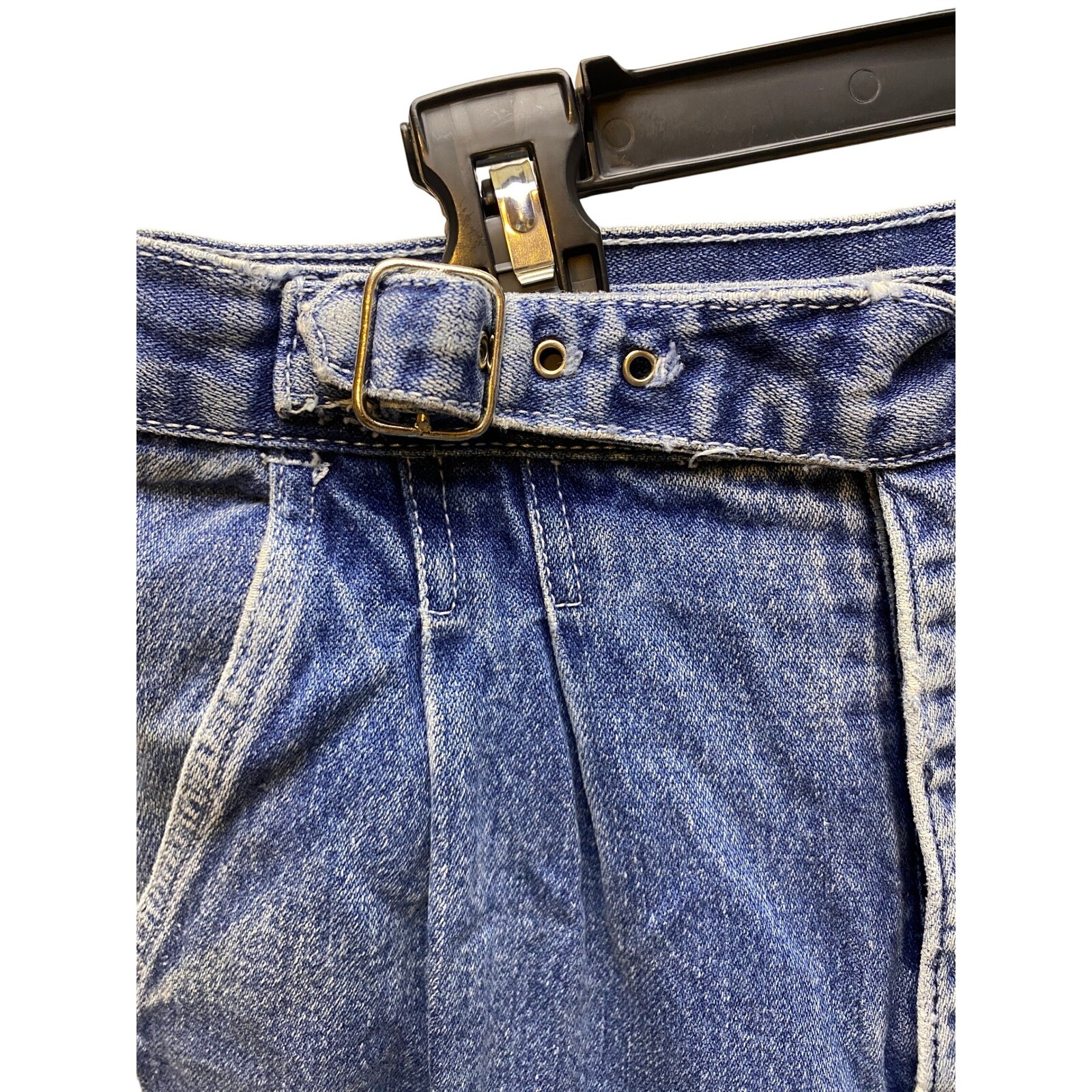 Vintage Normandee Rose Jeans Womens 9L Pleated Buckle Baggy 80’s High Waisted