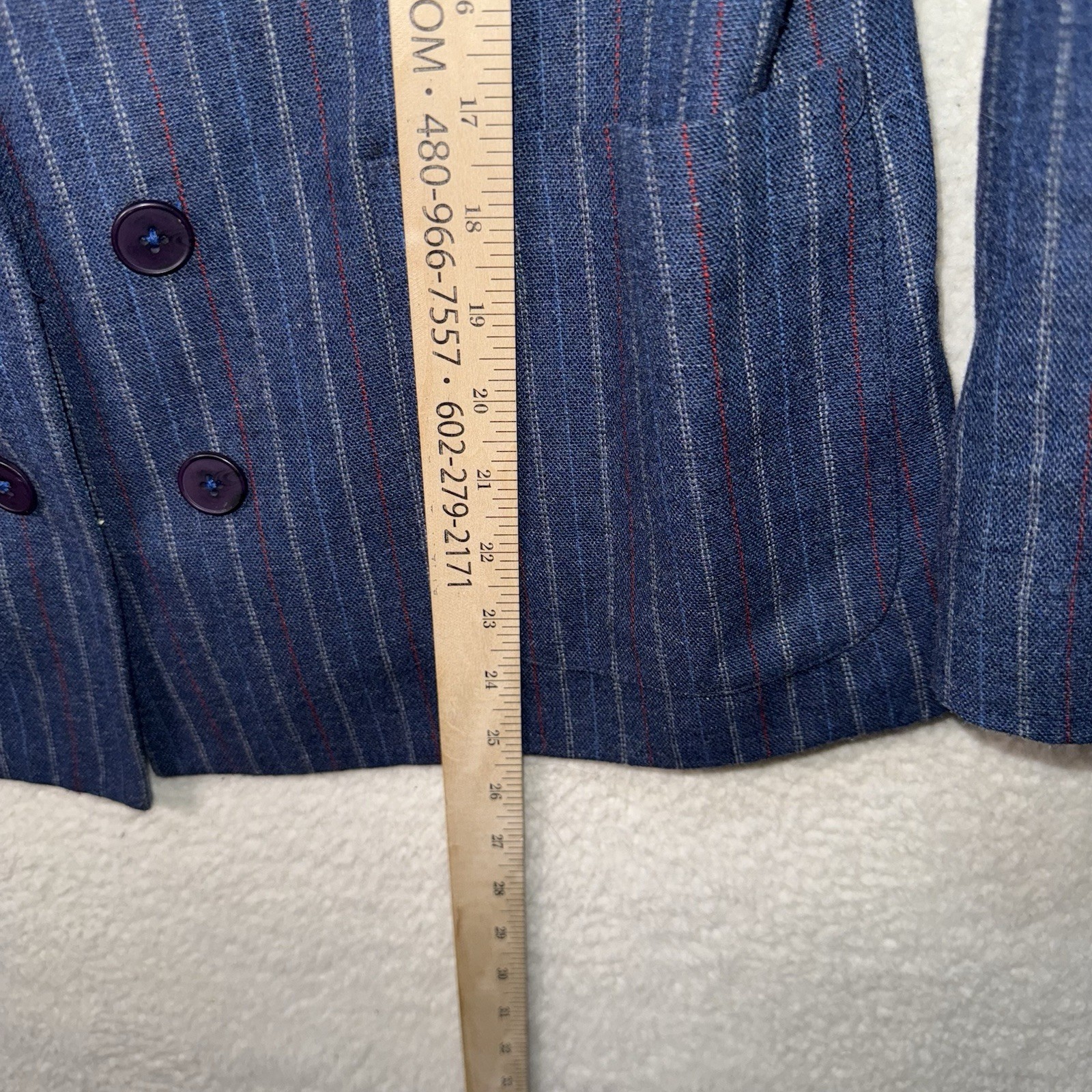 Vintage The Wyndham Collection Blue Pinstriped Blazer Women’s Size 10