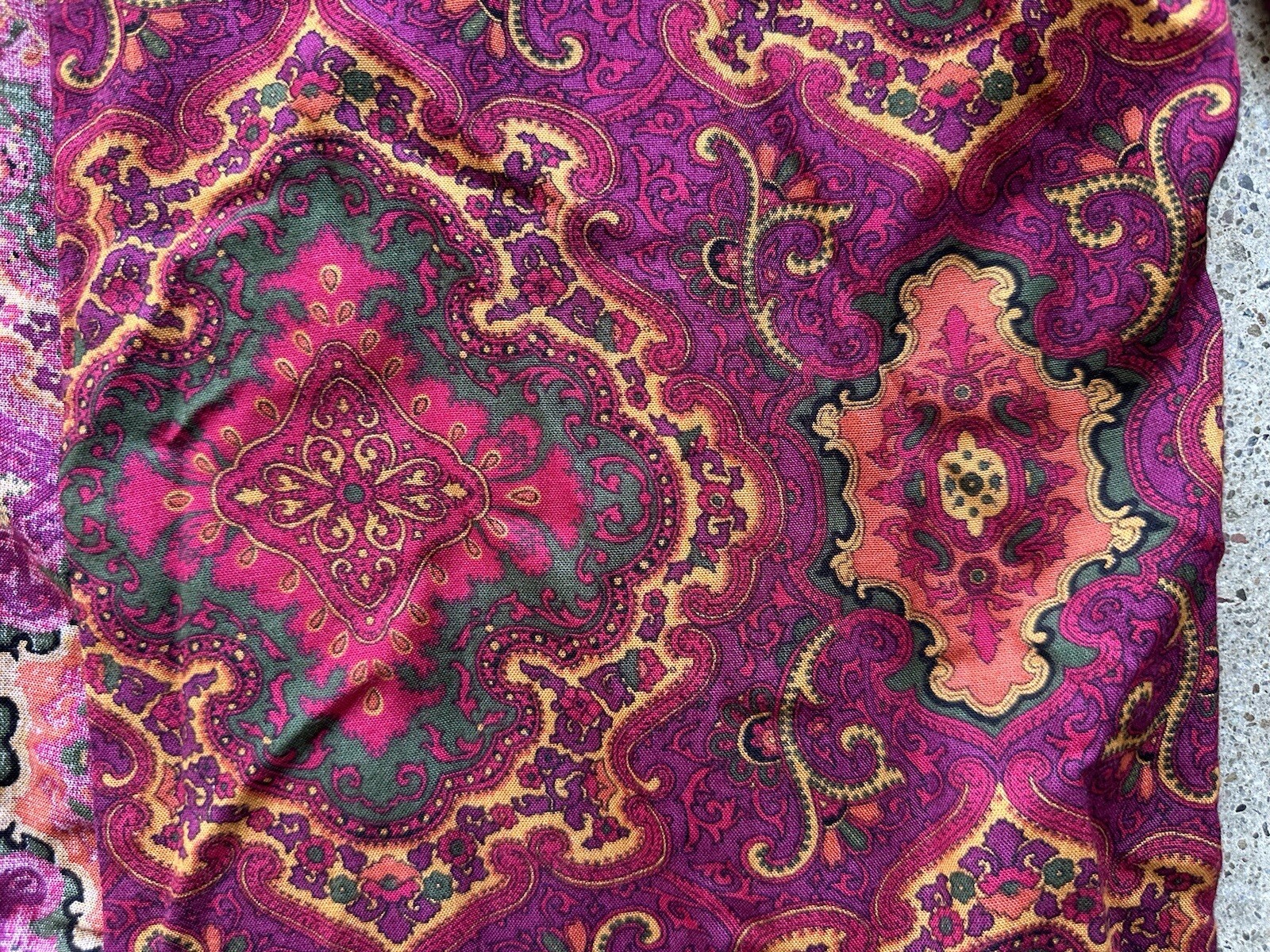 Vintage Just In Thyme Abstract Psychedelic Paisley Open Cardigan Jacket Size 14