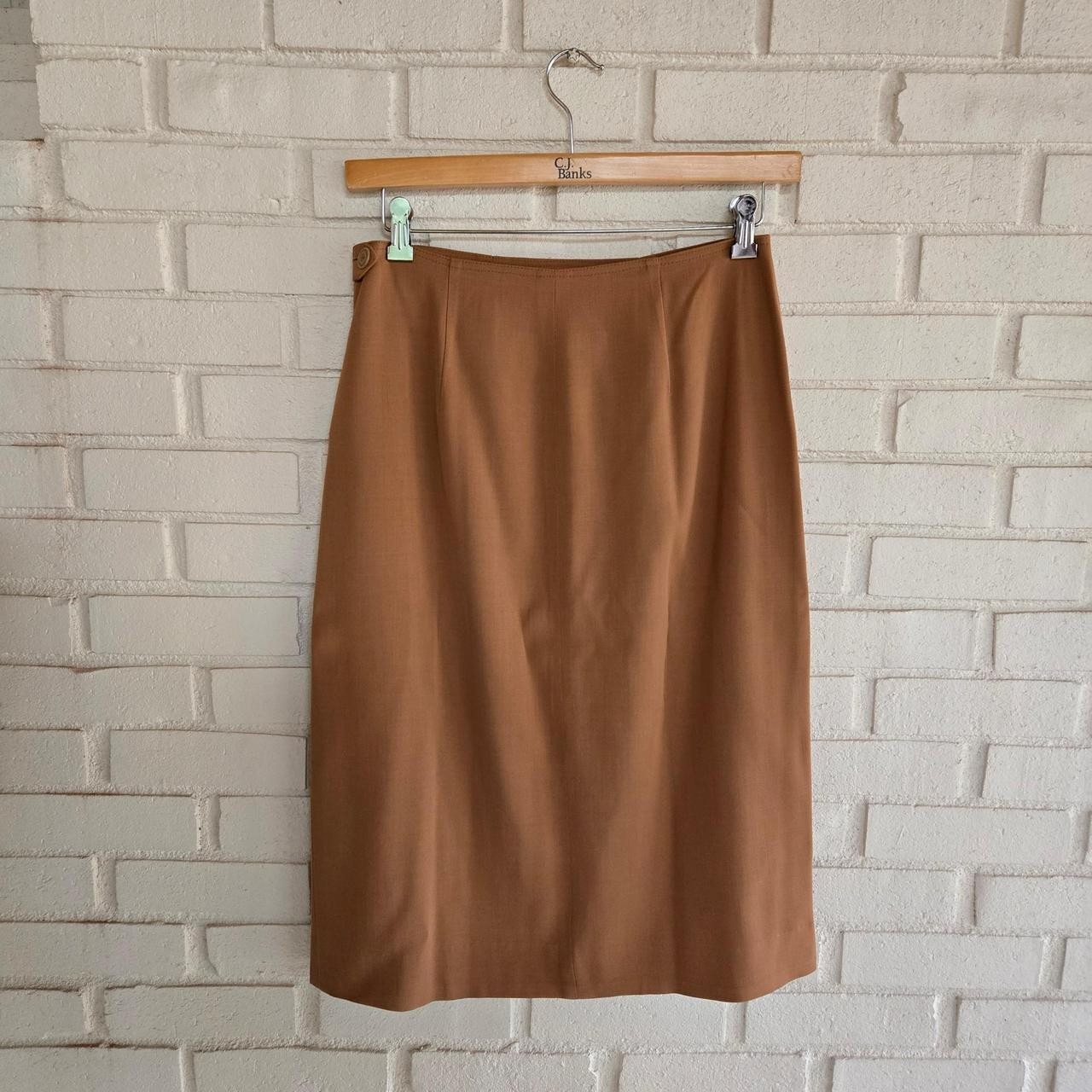 Vtg 1940s, 50s Skirt Suit Set Tan Brown High Quality, Meis Bros Forstmann Wool