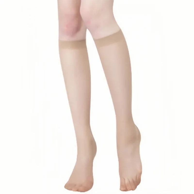 5 Pairs Ultra-thin Nylon Stockings Transparent Elasticity Ladies Knee Sock