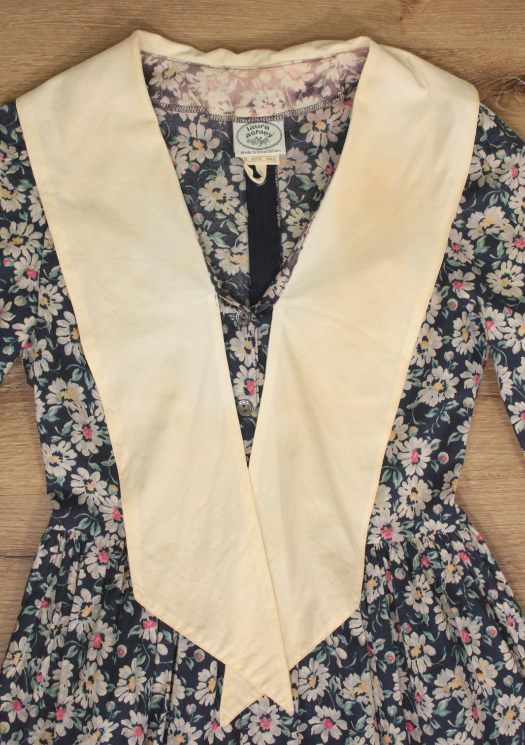 VTG 80s 90s Lot of 3 Laura Ashley Floral Sailor Neck Maxi Dresses XS/S Dress Lot