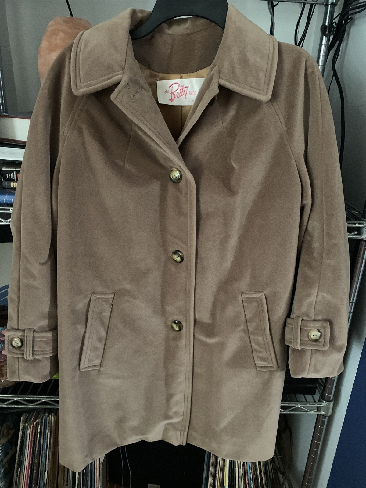 VTG Kashmiraj By Elegant Fashions Women’s Brown Man Made Cashmere Coat Size M/L?