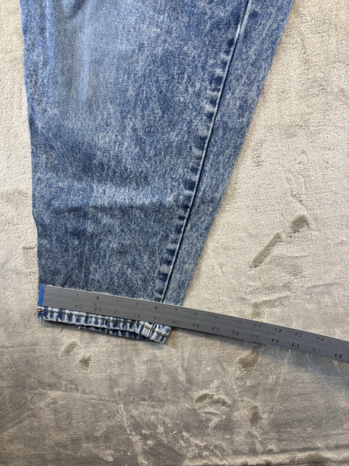 Vintage 80s Honors Acid Wash Denim Jeans High Waist Tapered Blue Size 14