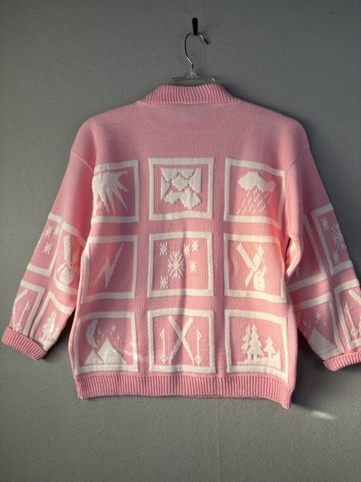 Vintage 80’s Adele Knitwear Sweater Women’s M/L Pink USA 3392