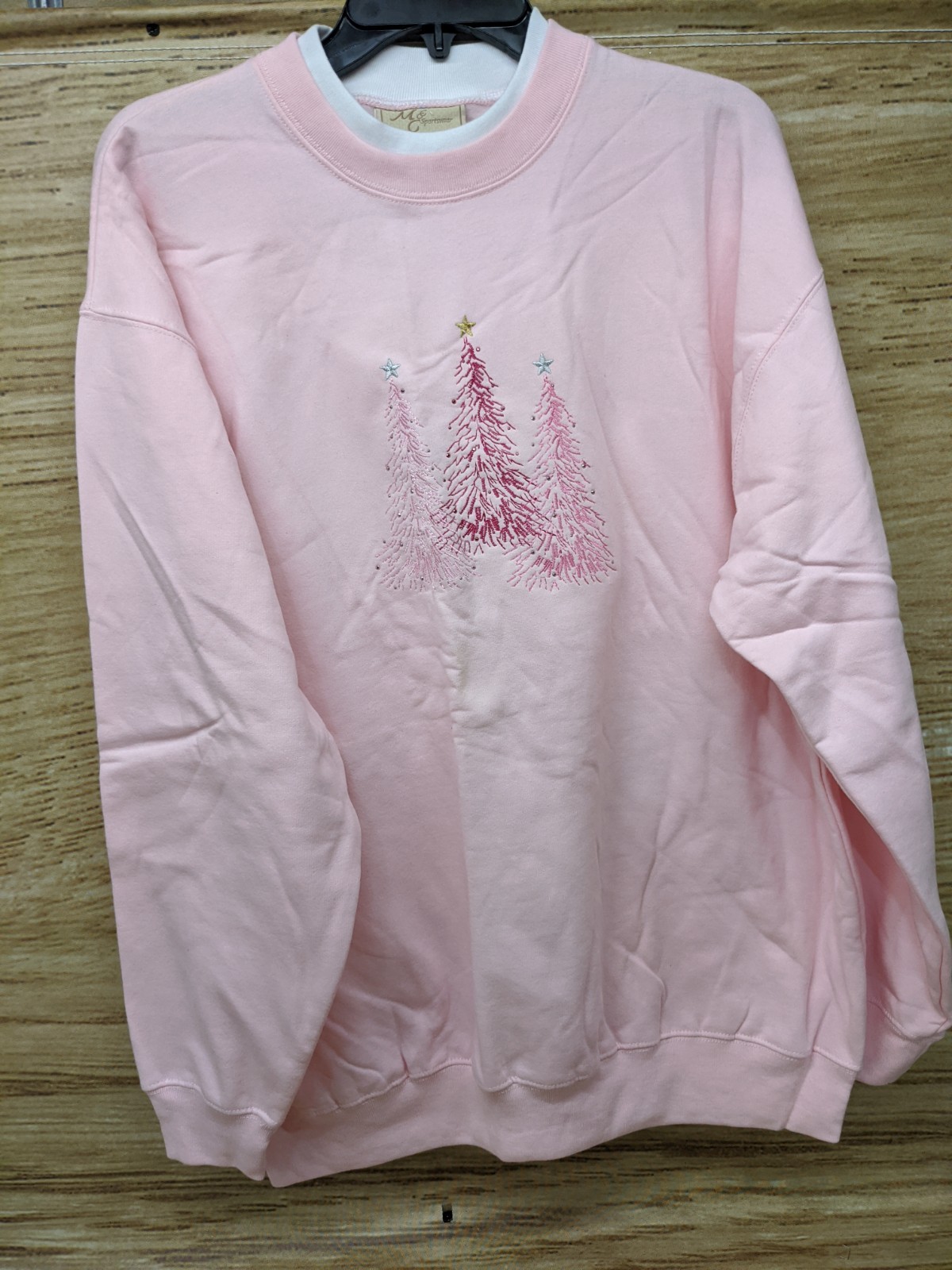 Vintage MC Sportswear Pink Christmas Holiday Crewneck Sweatshirt Women’s Sz XL