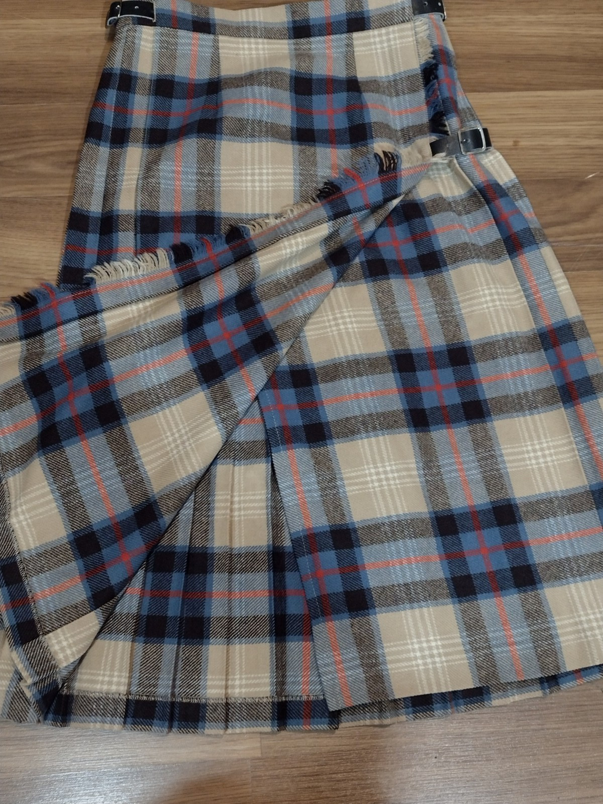 Vintage James Dalgliesh Wool Tartan Plaid Scottish Kilt Skirt UK 12 US 8 Preppy