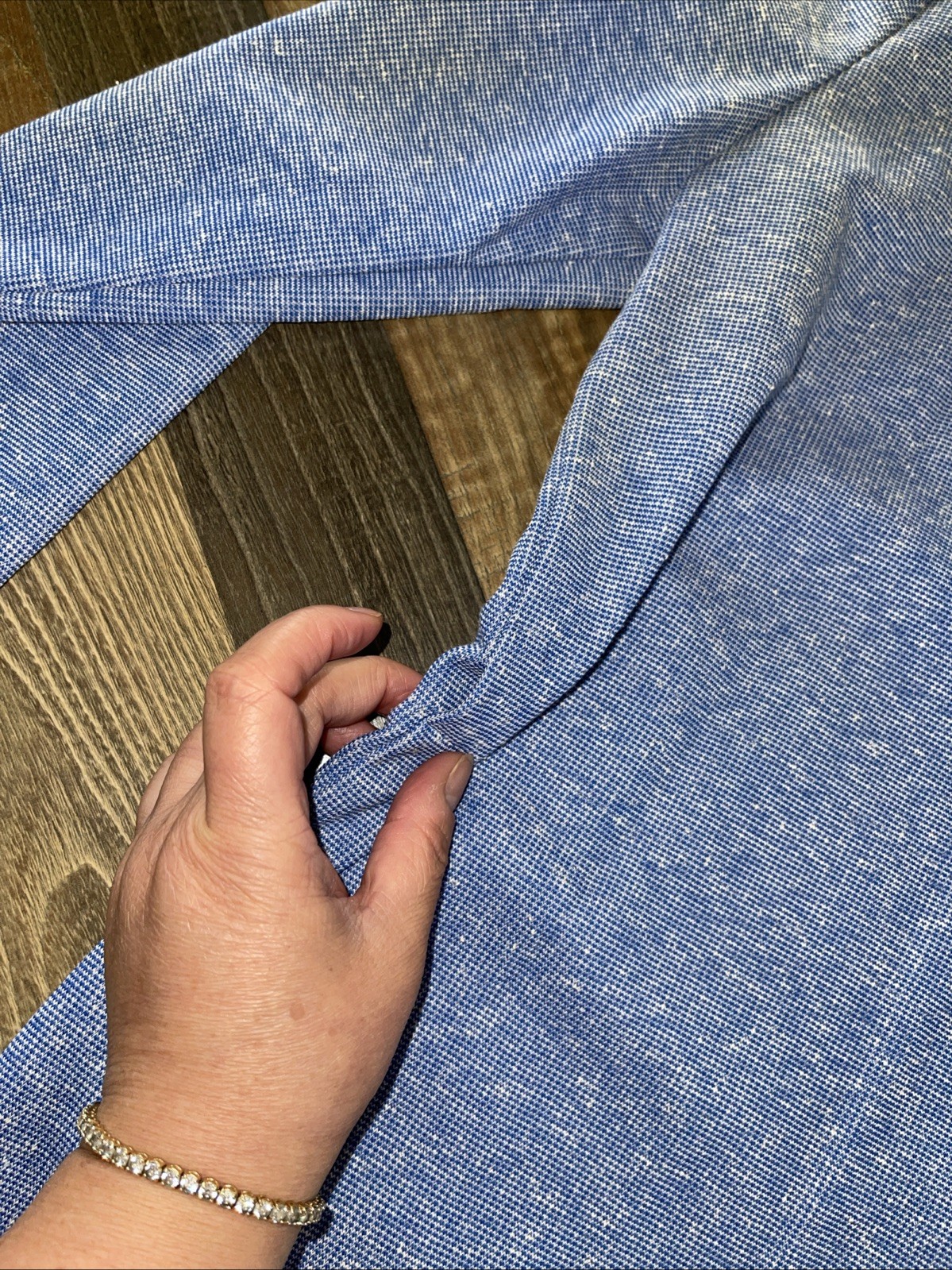 Rhapsody By Glazier Vintage Button Up Shirt Blue Women *Read