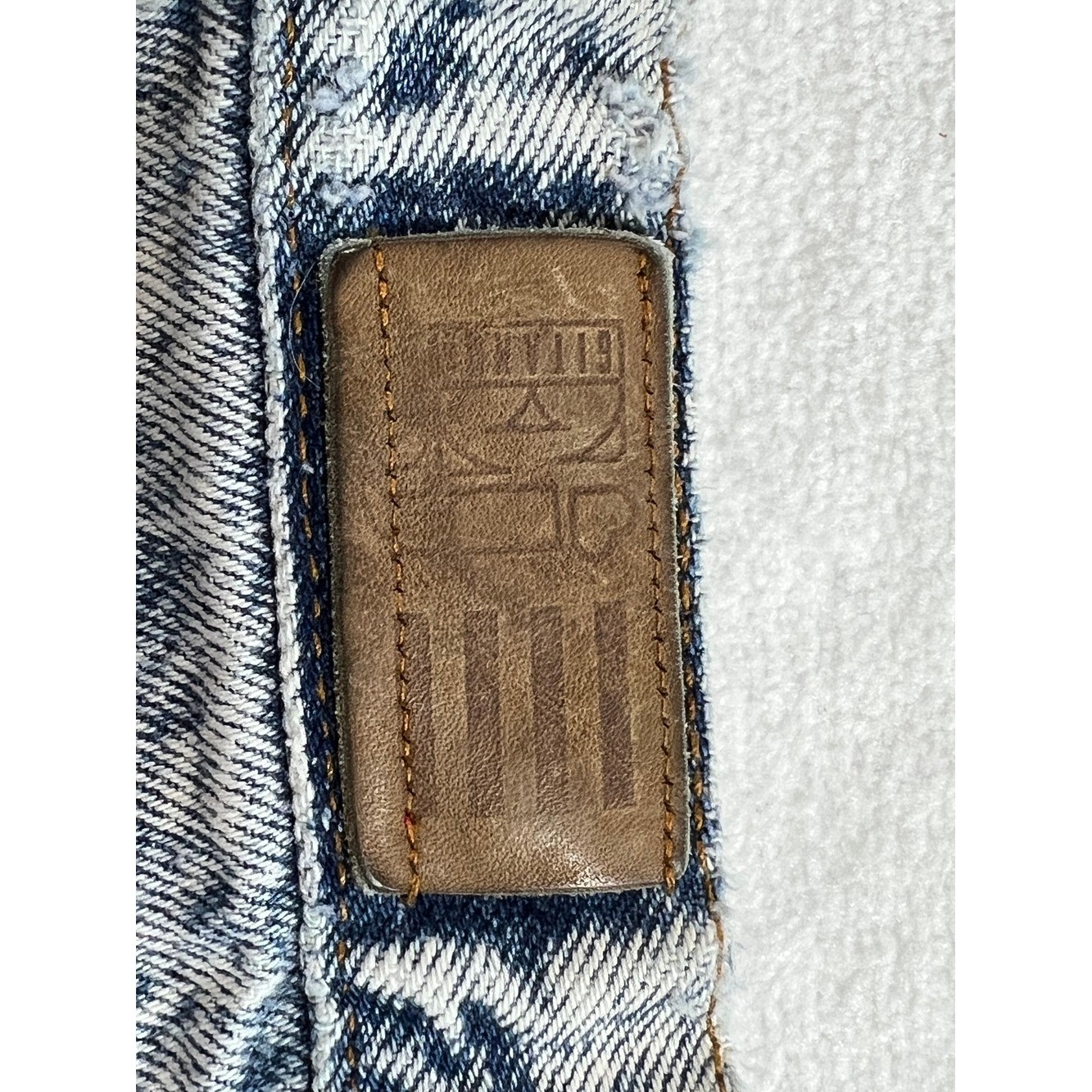 Vintage Gitano Acid Wash High Waisted Jeans Blue Denim Bow Ankle Zip 80s 14 Slim