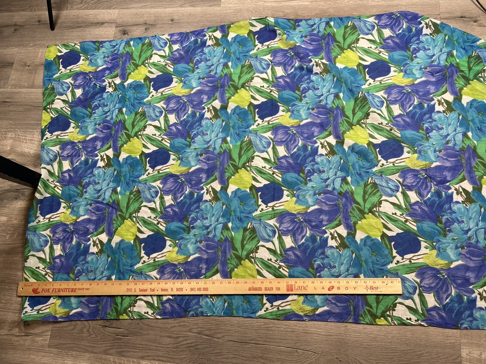 Vintage 80’s Ruth Norman Floral Cover Up Dress Shall Scarf USA 60” X 48”