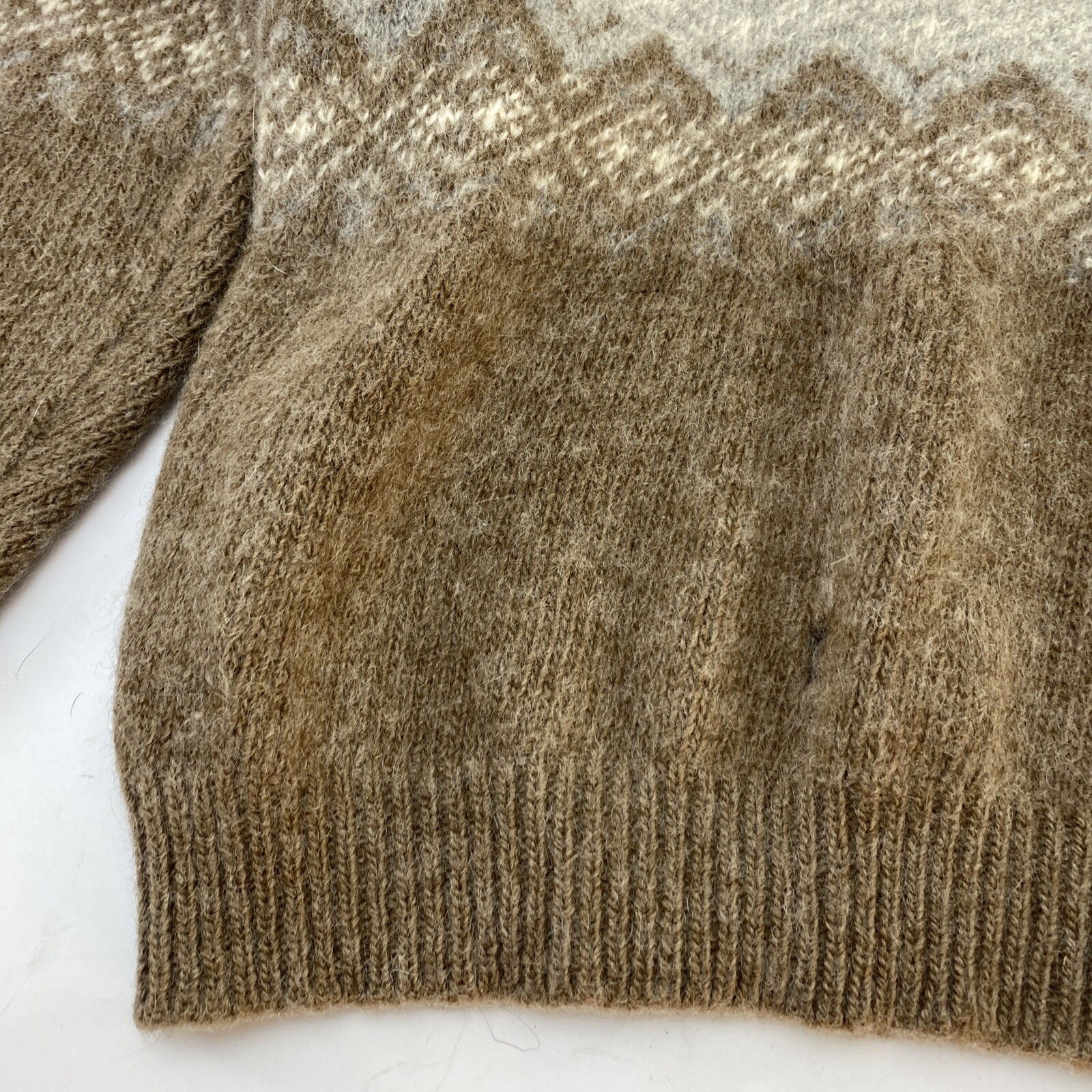 Vintage Pendleton Womens Winter Sweater XL VTG Brown Grey Navajo Pull Over