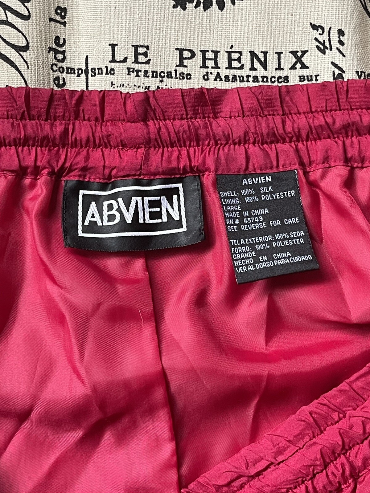 Vintage Abvien 1980s Windbreaker Set Red Gold size L-XL Tall