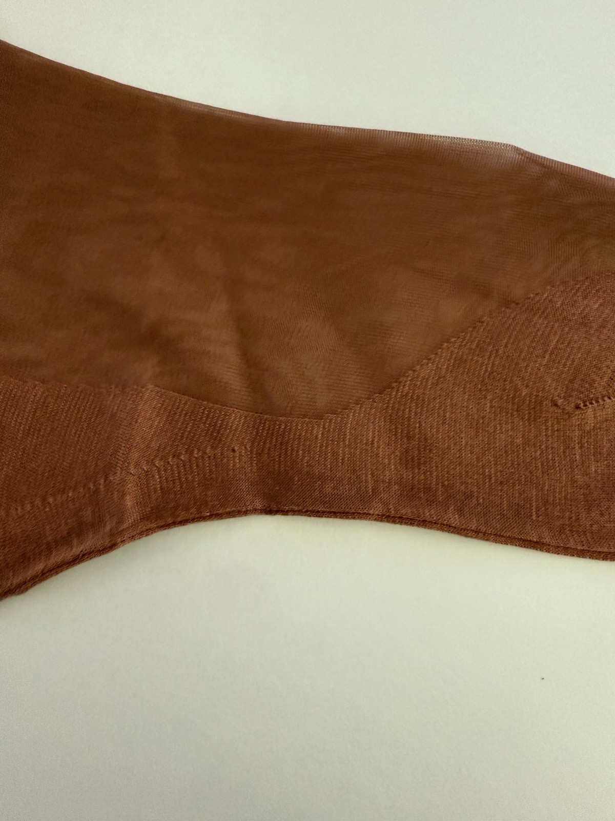 Vintage Seamed Flat Knit Service Weight Cotton Foot And Welt