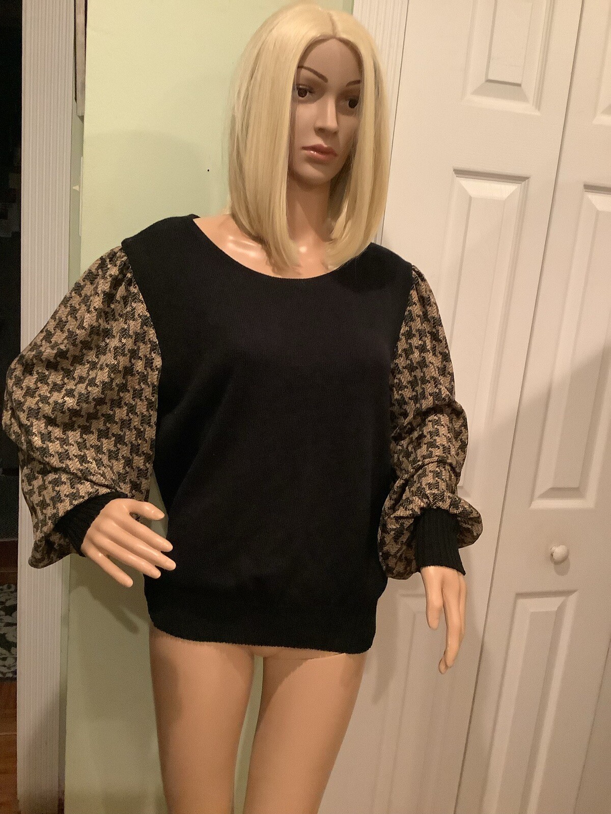 Anthony Sicari Vintage Light Weight Elegant Sweater Puffed Sleeves Size 18