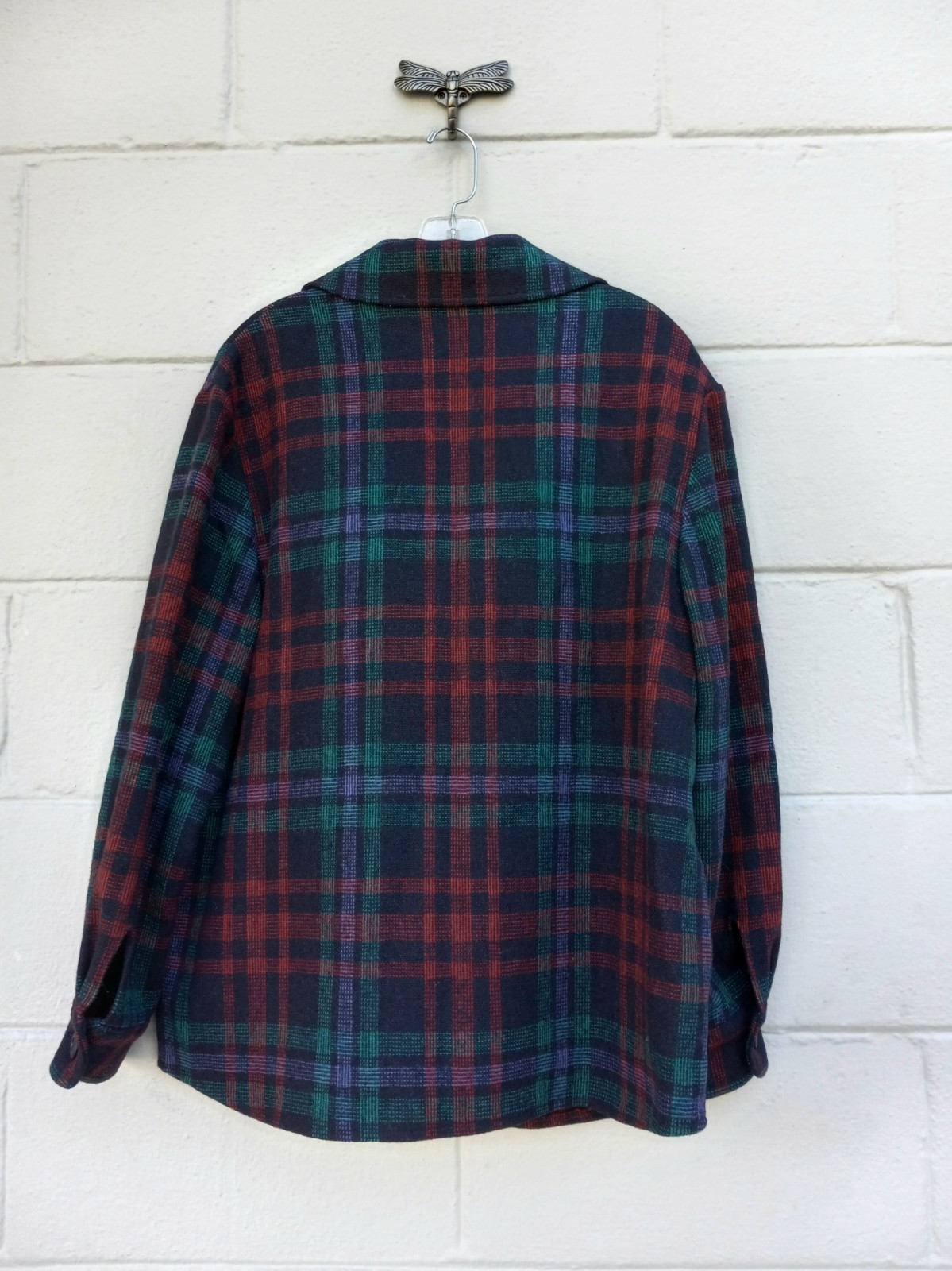 Pendleton Women’s Wool Shirt Jacket Button Up Long Sleeve Plaid #203 SZ M 49er
