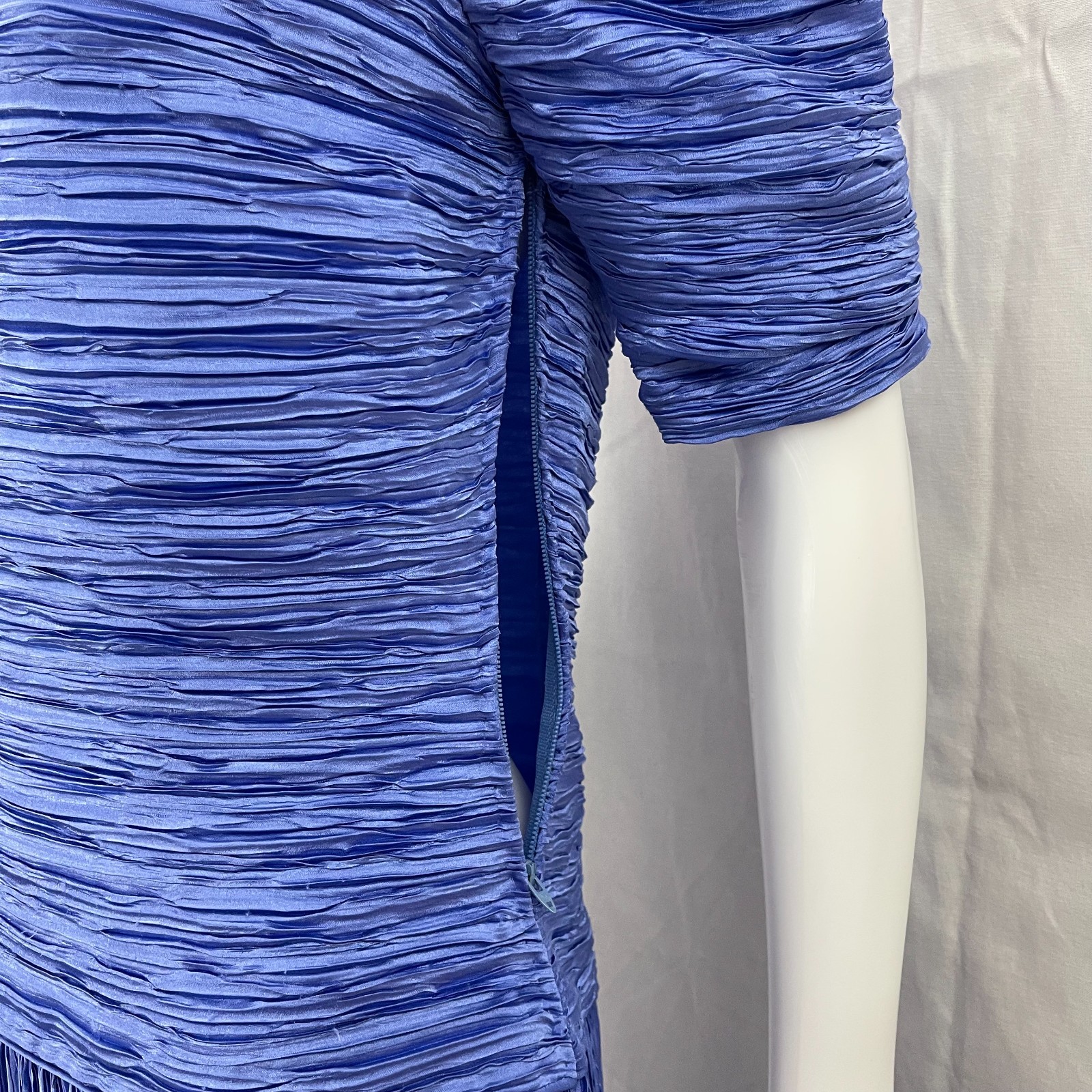 Vintage 1980s Mary McFadden Couture Pleated Cocktail Dress