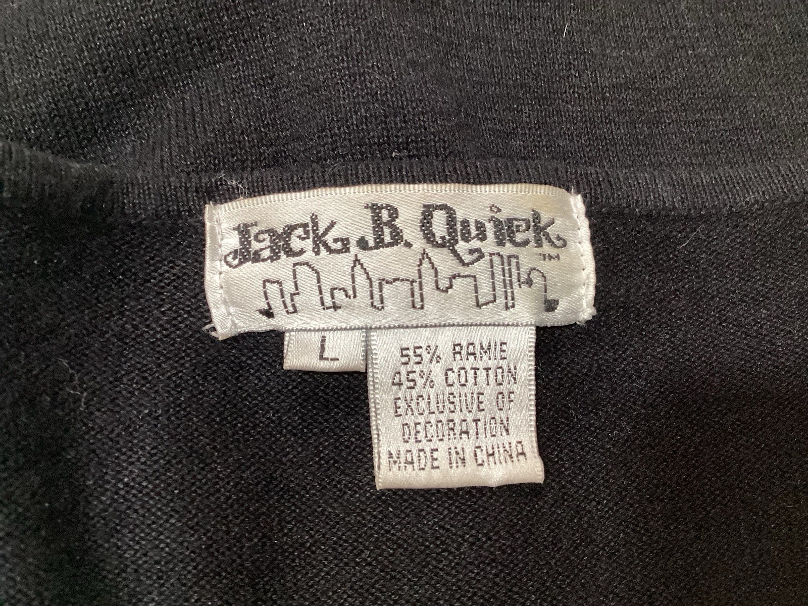 Vintage Jack B Quick Christmas Sweater Size Large Black & Gold BEAUTIFUL!!