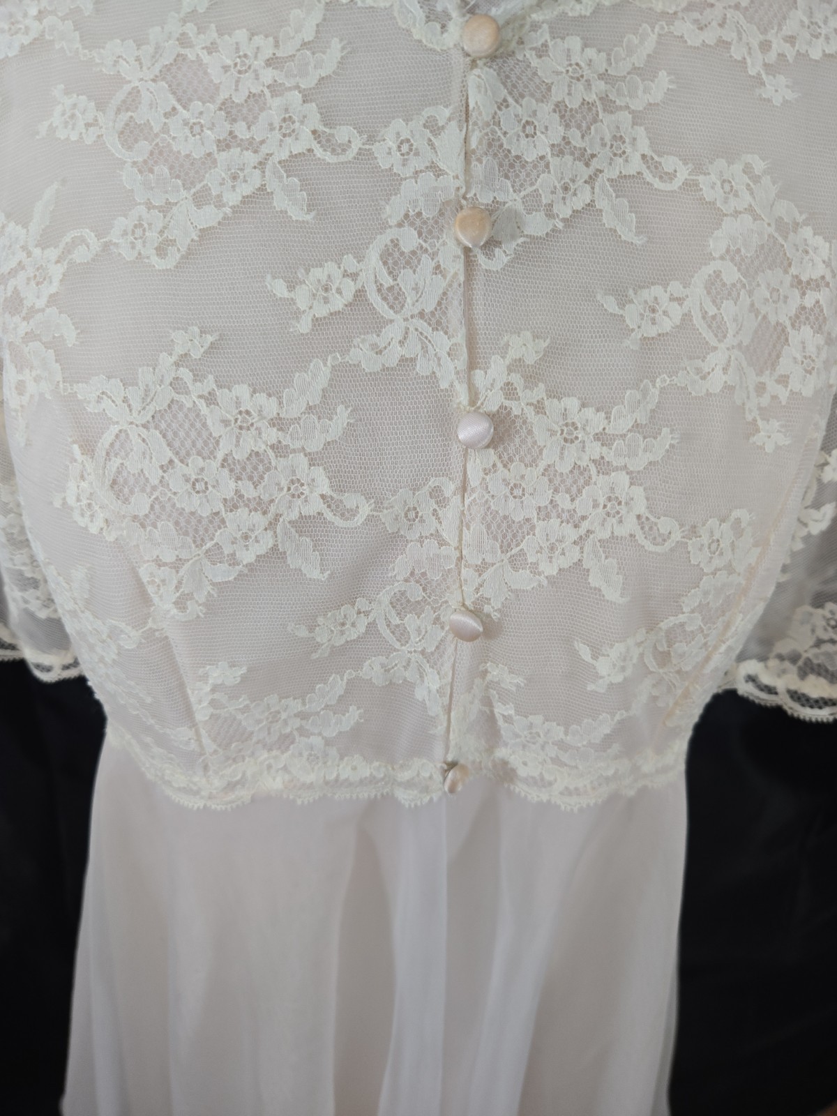 Vintage 60s Warner’s Sheer Nightgown Babydoll Lingerie Double Chiffon Size 34