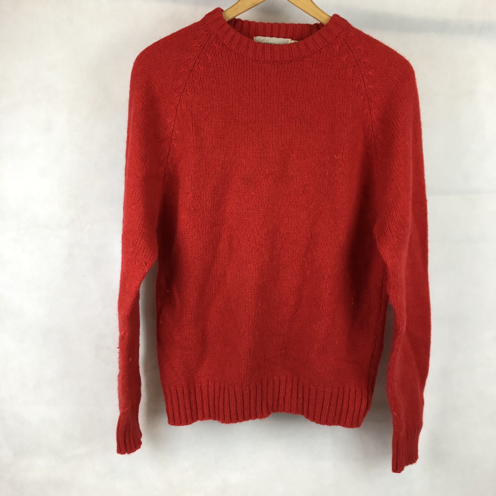 1980s VTG M Red Sweater Wool Blend Pullover Crew Neck McGregor USA Mens Womens