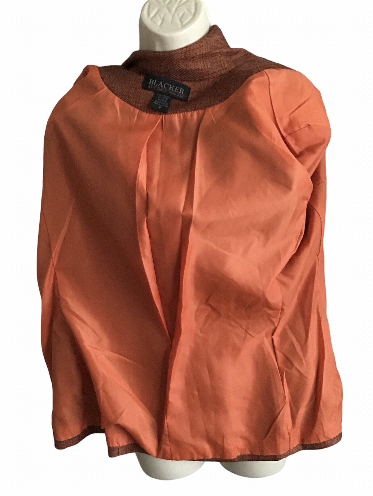Stanley Blacker Women’s 2-Piece Suit Polyester Rust Orange Vintage Size 8
