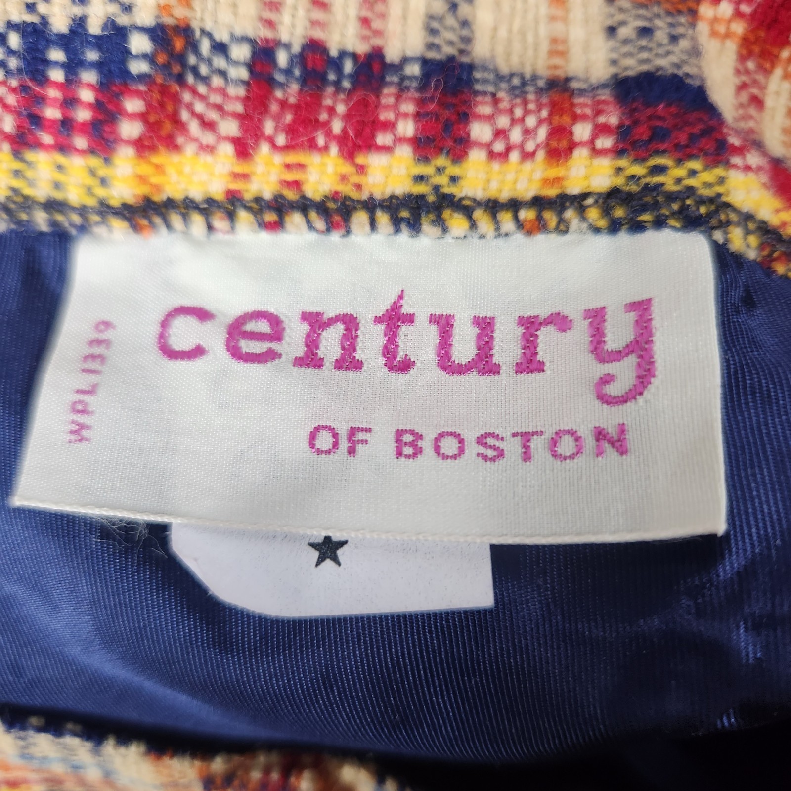 Vintage 1970s Women’s Century of Boston Orange Plaid Wool Blend Skirt Size 6 EUC