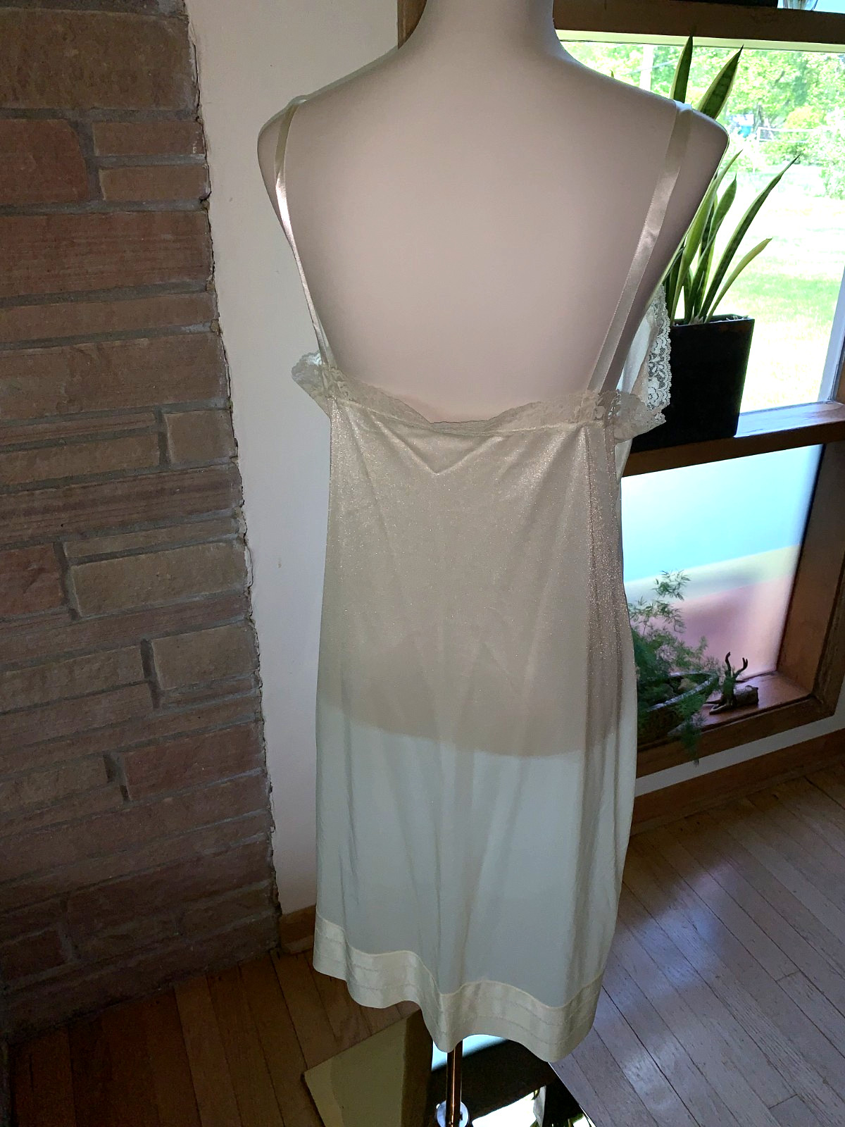Vintage ILGWU Union Made Ivory Lace Slip Dress Women’s 40