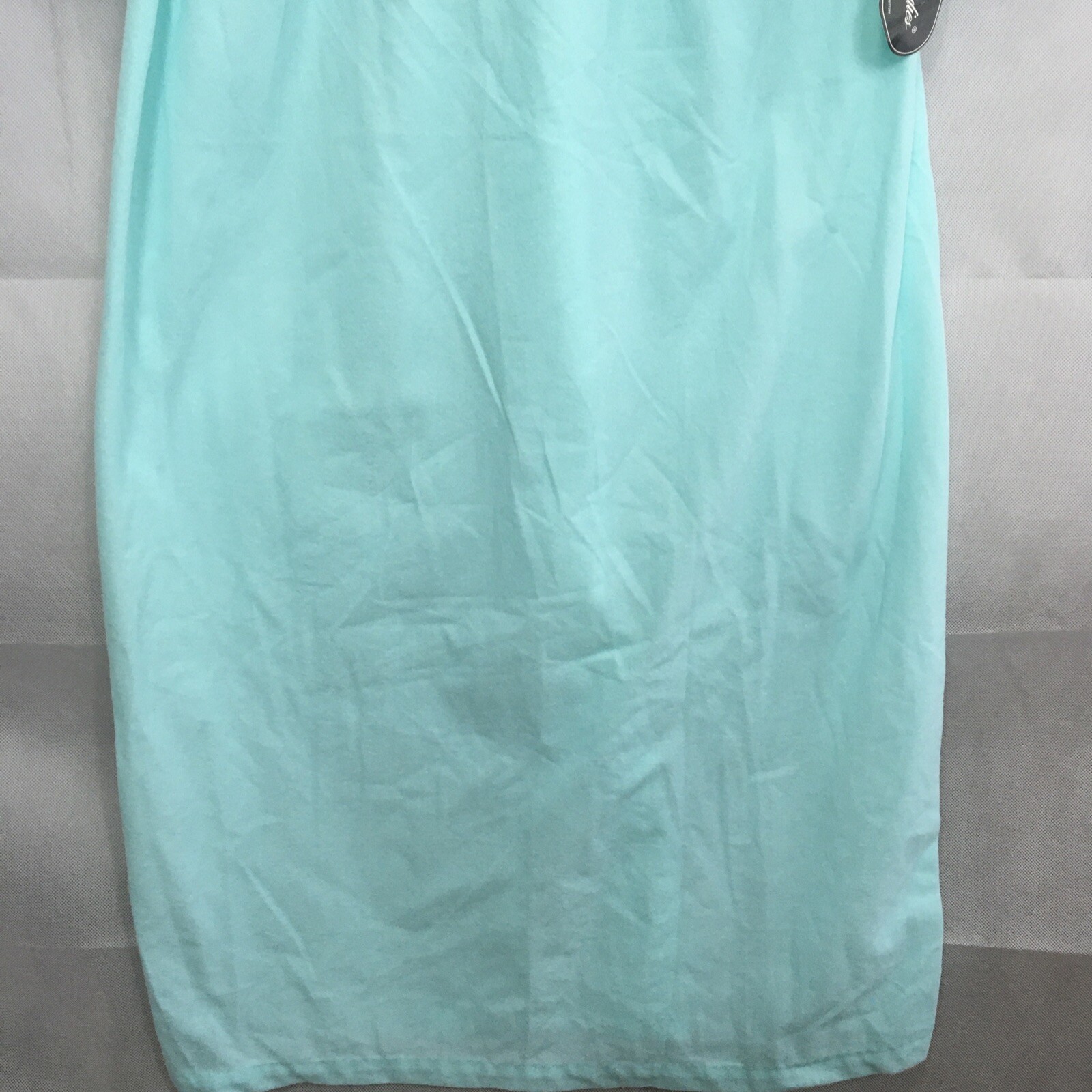 Vintage Famous Bodies Long Nightgown Lace Size M 12-14 USA NWT NOS Teal Modest