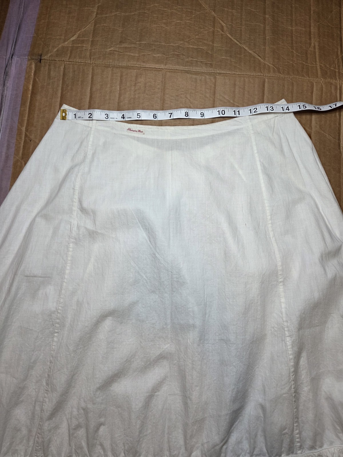 Victorian Embroidered 3 Flounce/Ruffle Petticoat