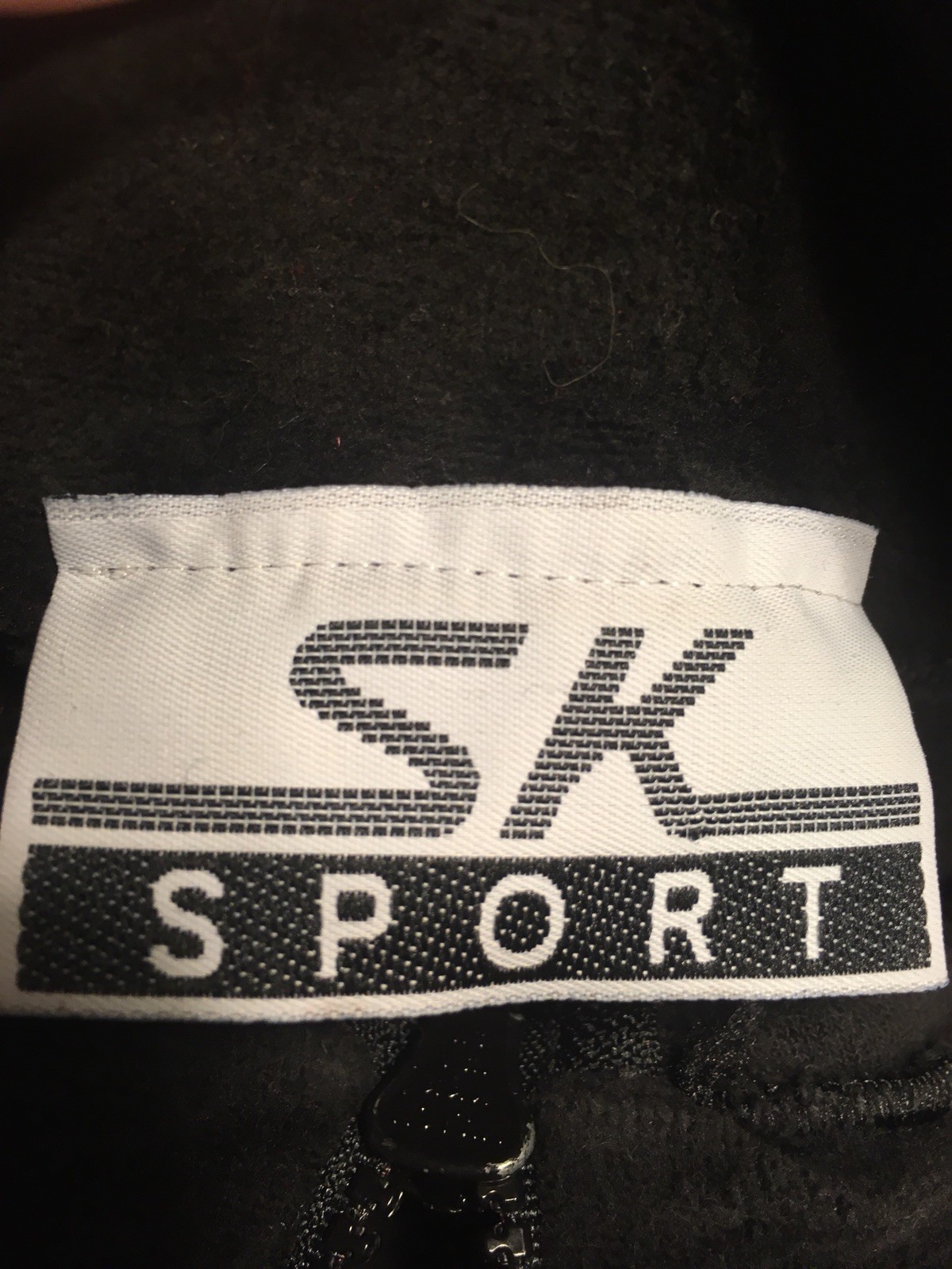 Vtg 90s SK Sport Velour Track Suit Black Blue Red Jacket Color Block Medium