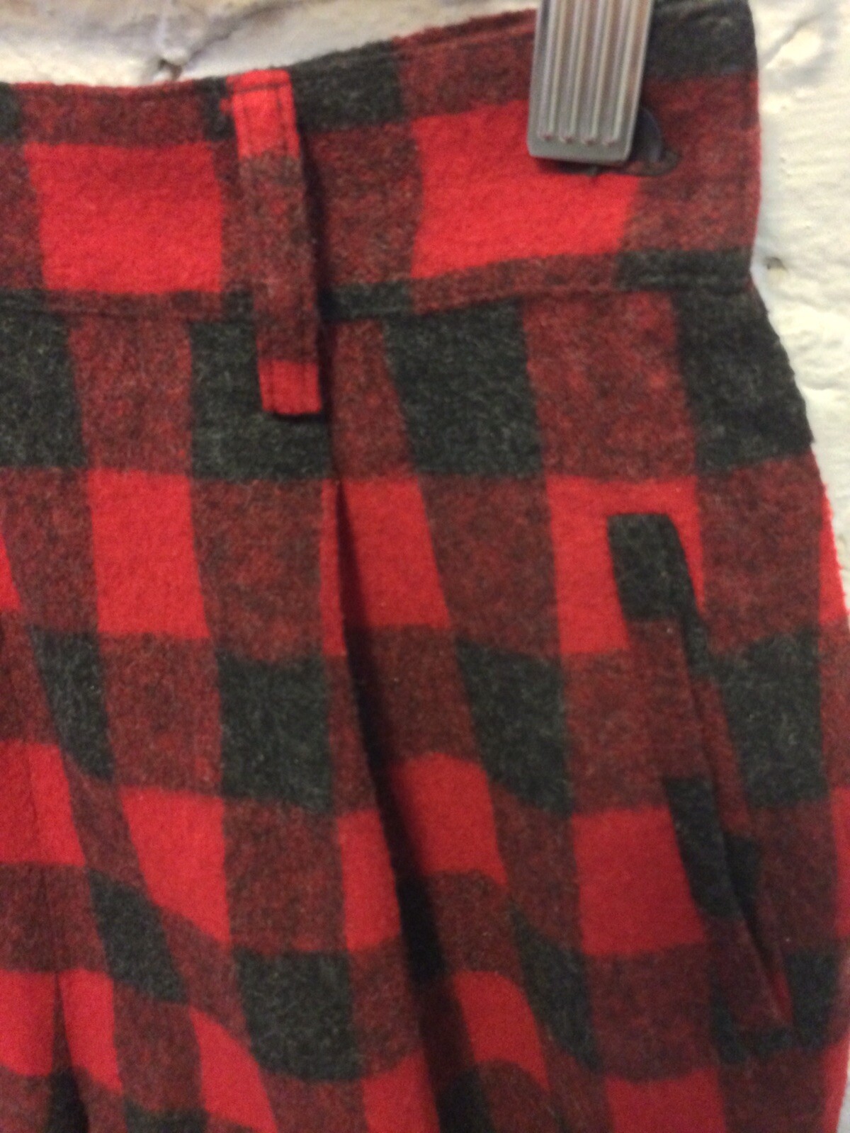 The Limited VTG 80s high waist shorts red check wool size 4 New Wave